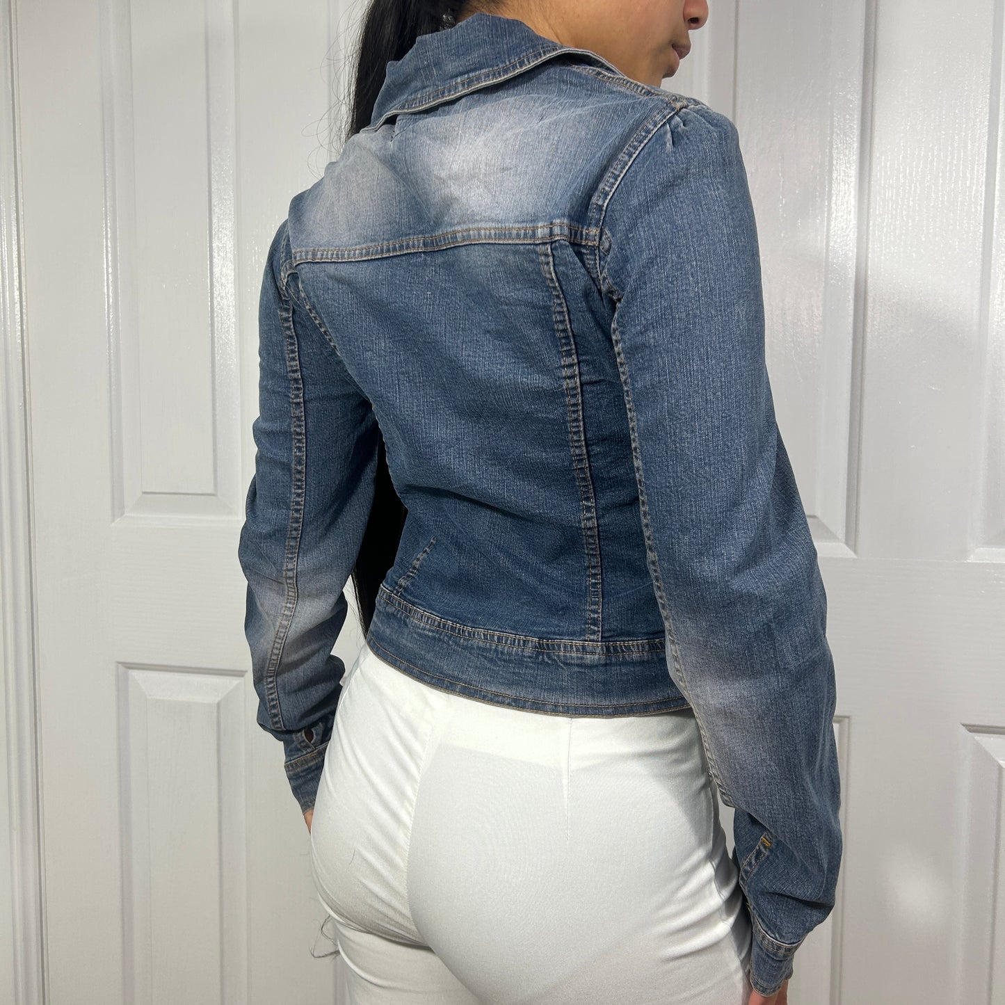 Morgan De Toi Denim Moto Jacket - Size S