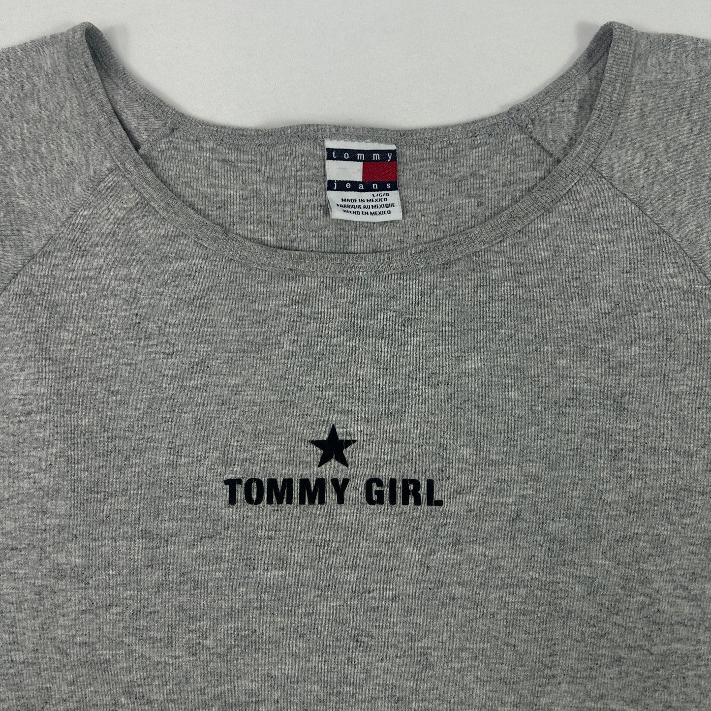 Vintage Grey Tommy Girl Babytee - Size S/M/L