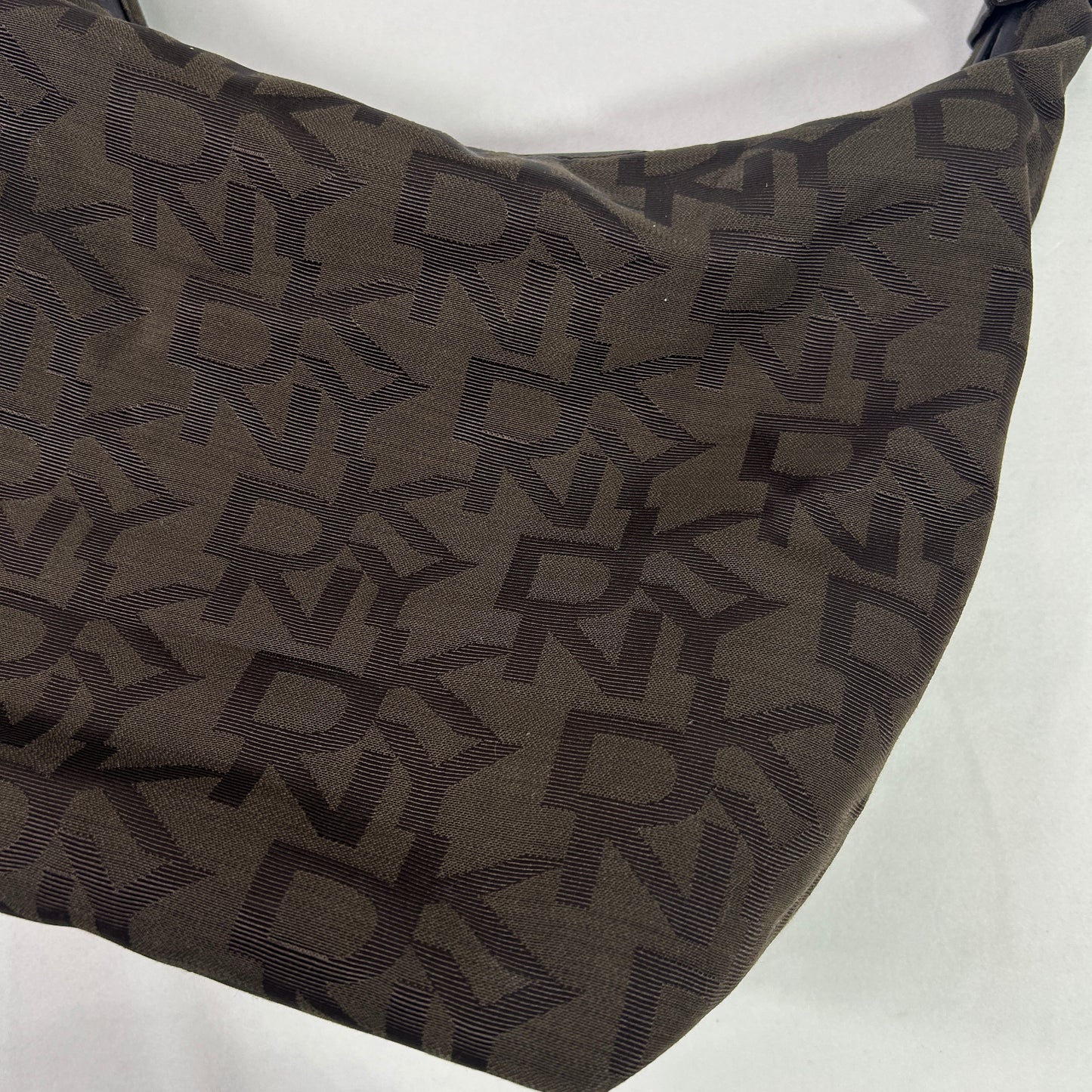 DKNY Slouchy Brown Monogram Shoulder Bag