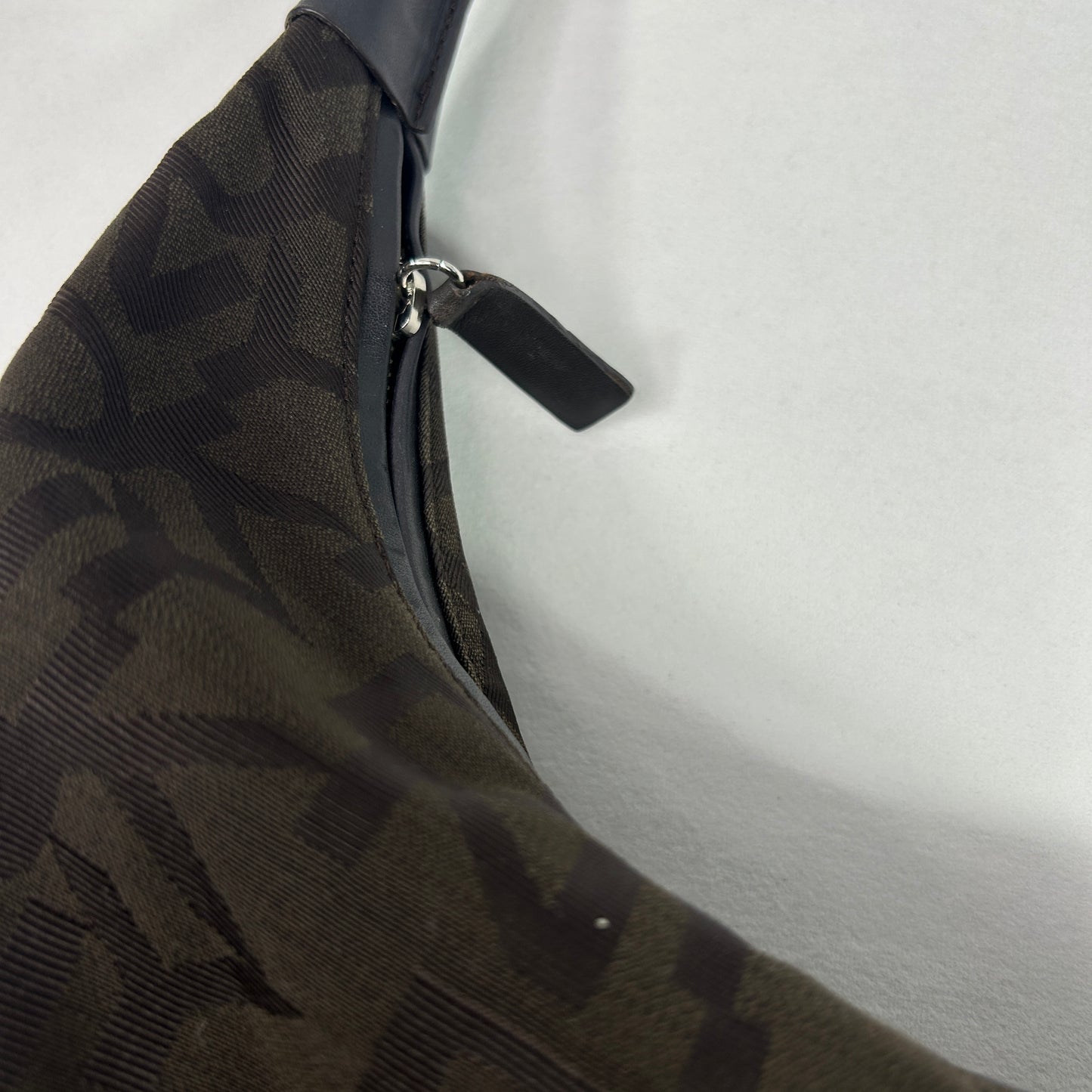 DKNY Slouchy Brown Monogram Shoulder Bag