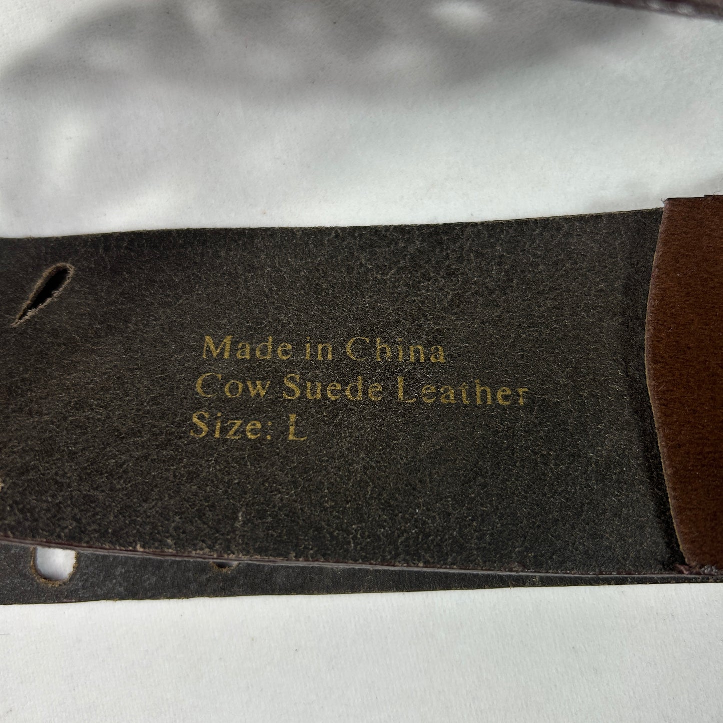 Brown Leather Flower Chunky Belt