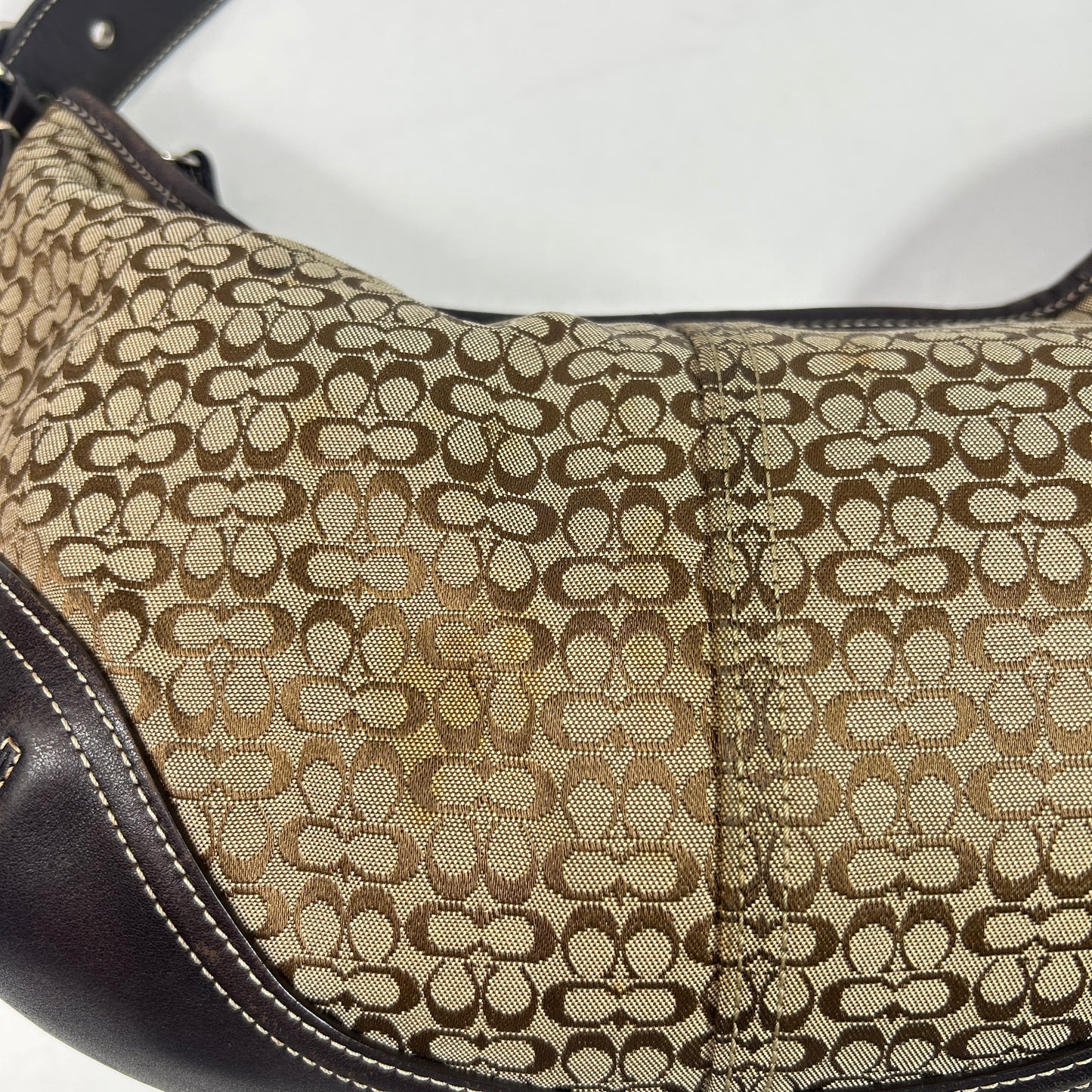 Signature Jacquard Hobo Coach Shoulder Bag