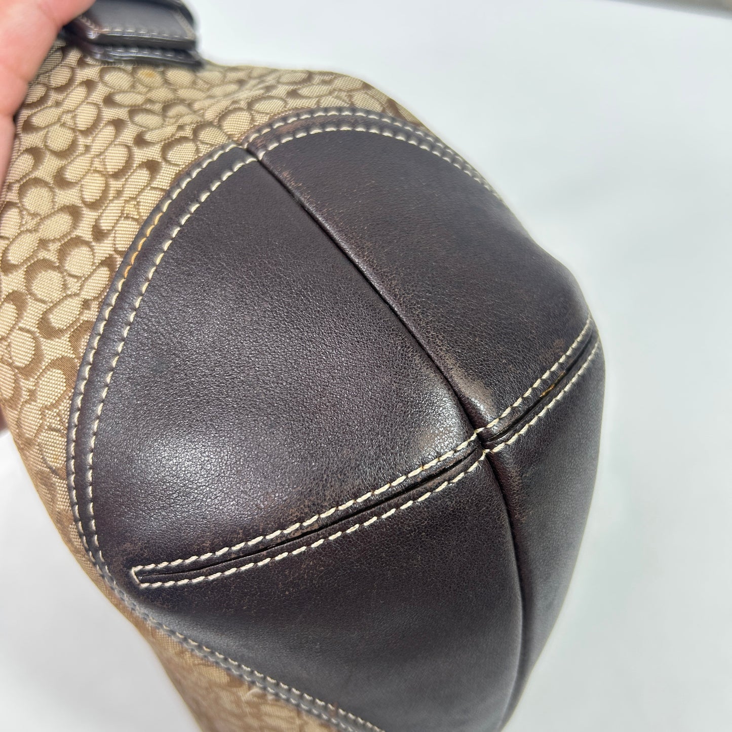 Signature Jacquard Hobo Coach Shoulder Bag