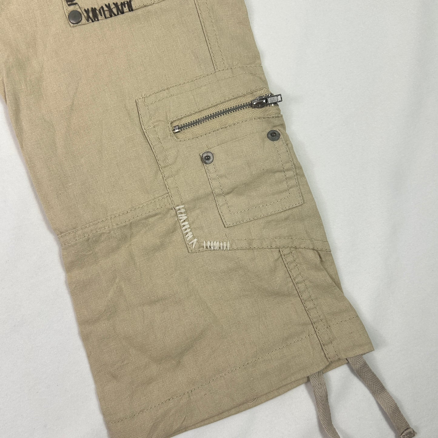 Vintage Beige Capri Cargo Pants - Size - XS/S