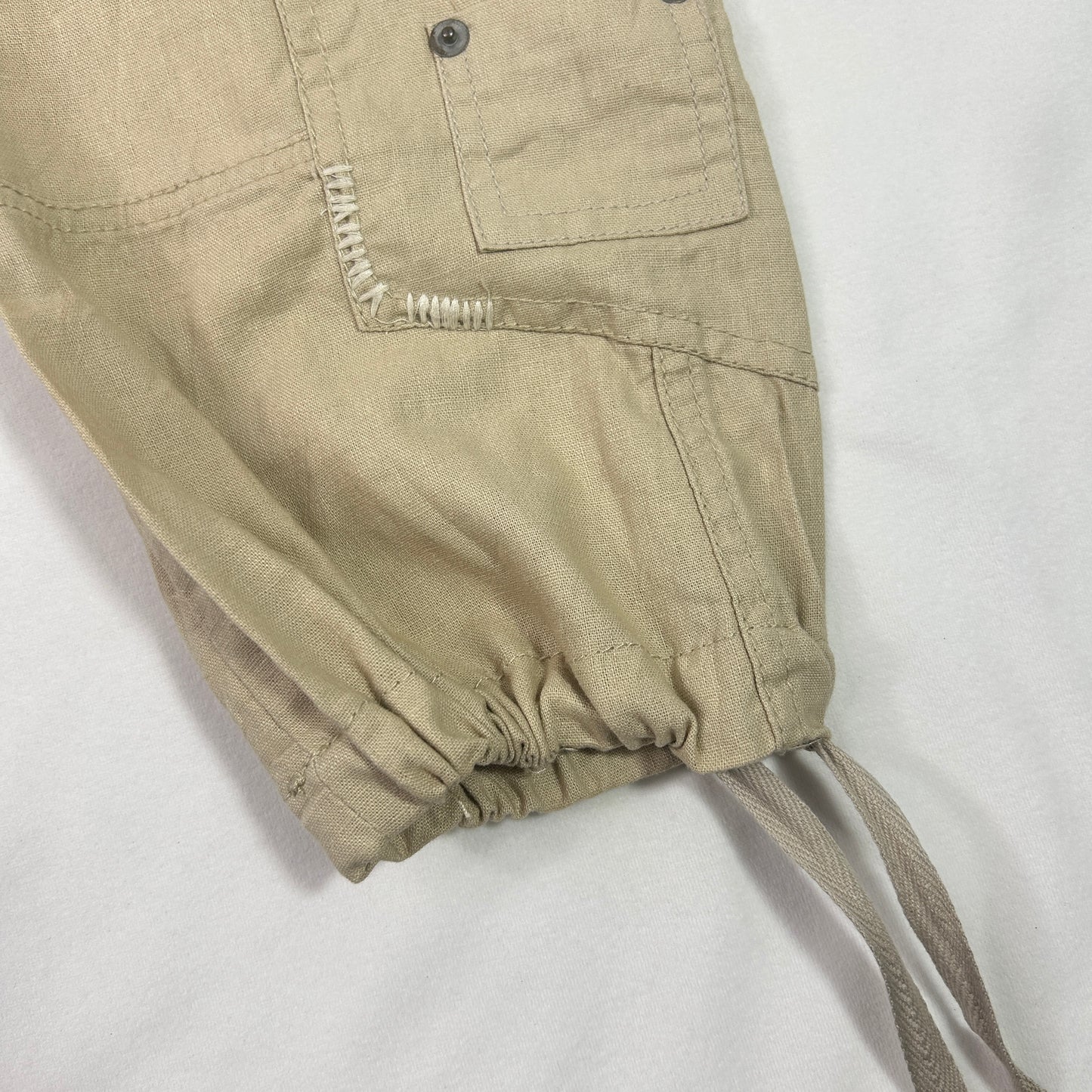 Vintage Beige Capri Cargo Pants - Size - XS/S
