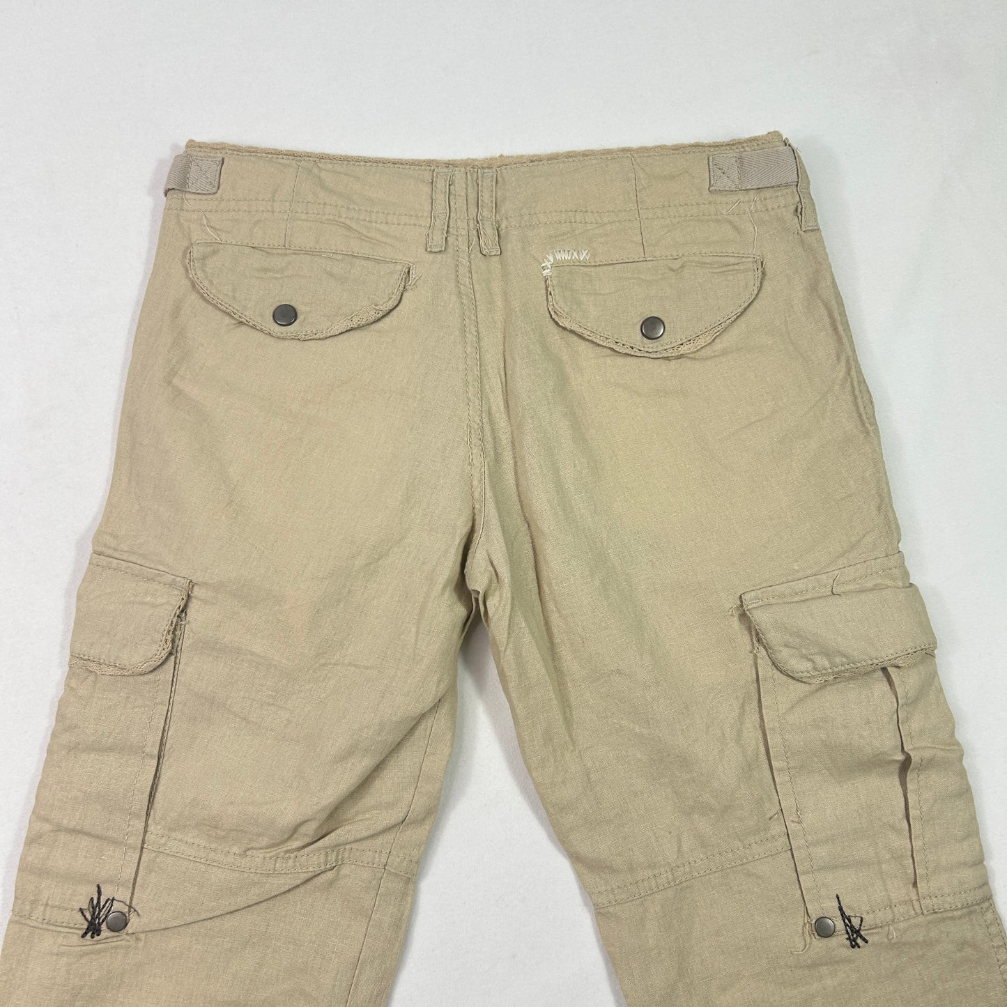 Vintage Beige Capri Cargo Pants - Size - XS/S
