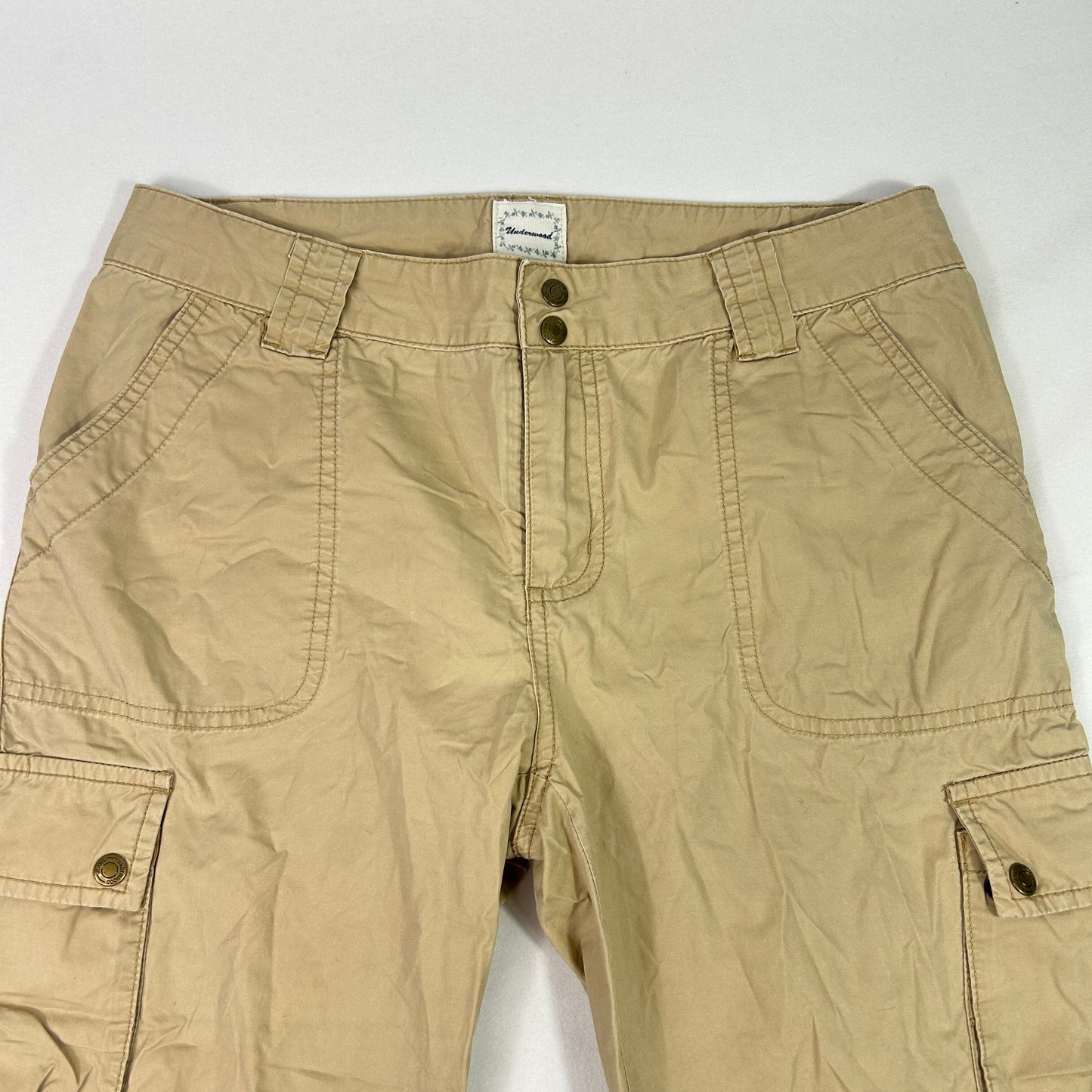 Vintage Underwood Beige Capri Cargo Pants - Size M