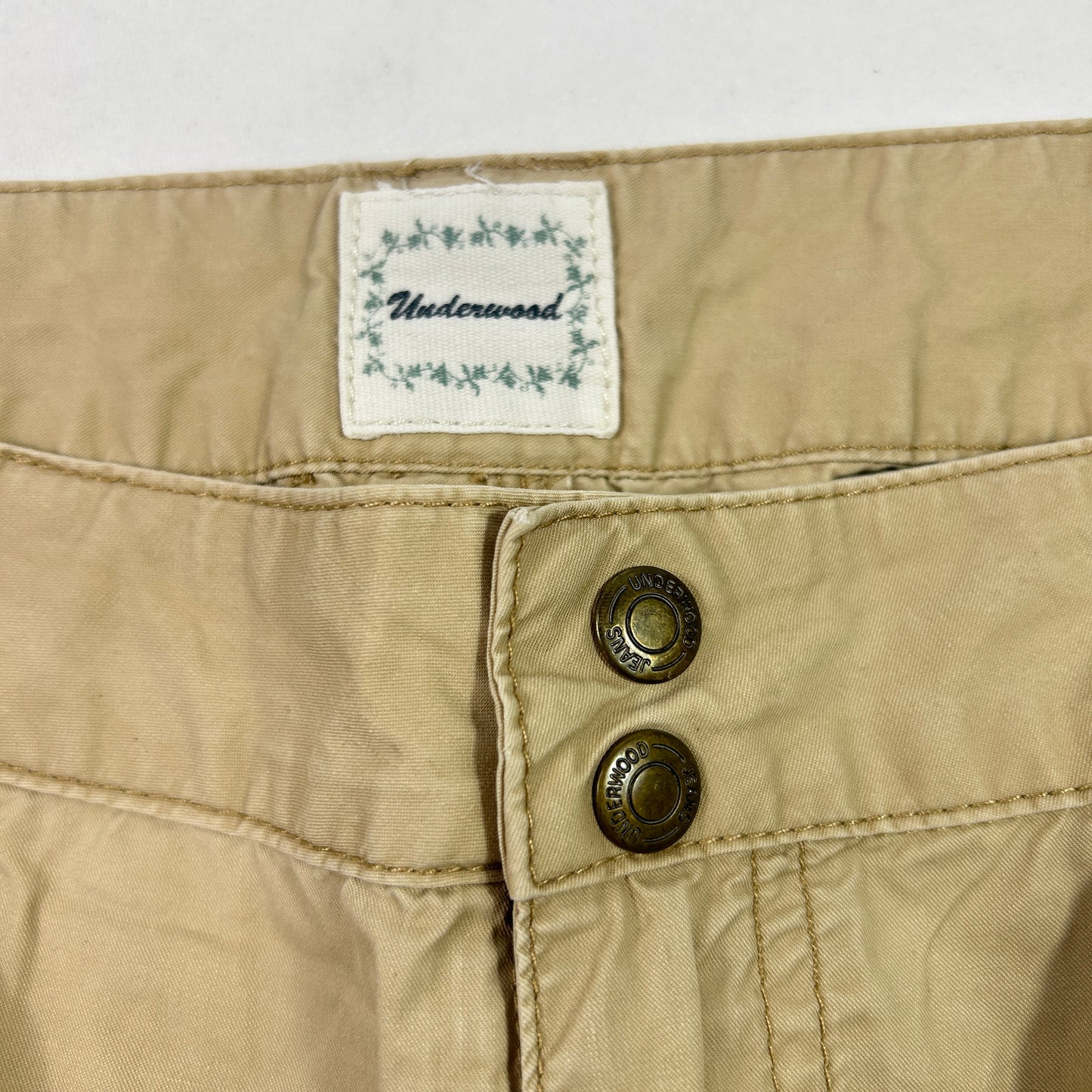 Vintage Underwood Beige Capri Cargo Pants - Size M