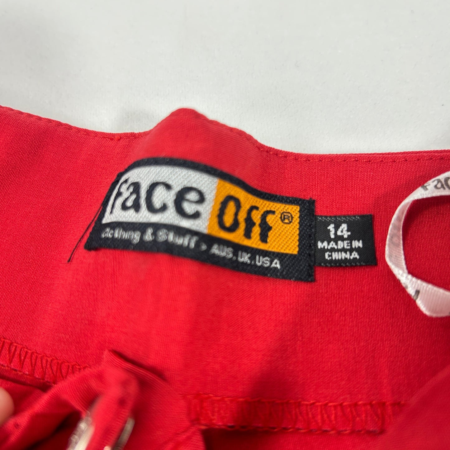 Deadstock Face Off Red Flared Pants - Size M/L