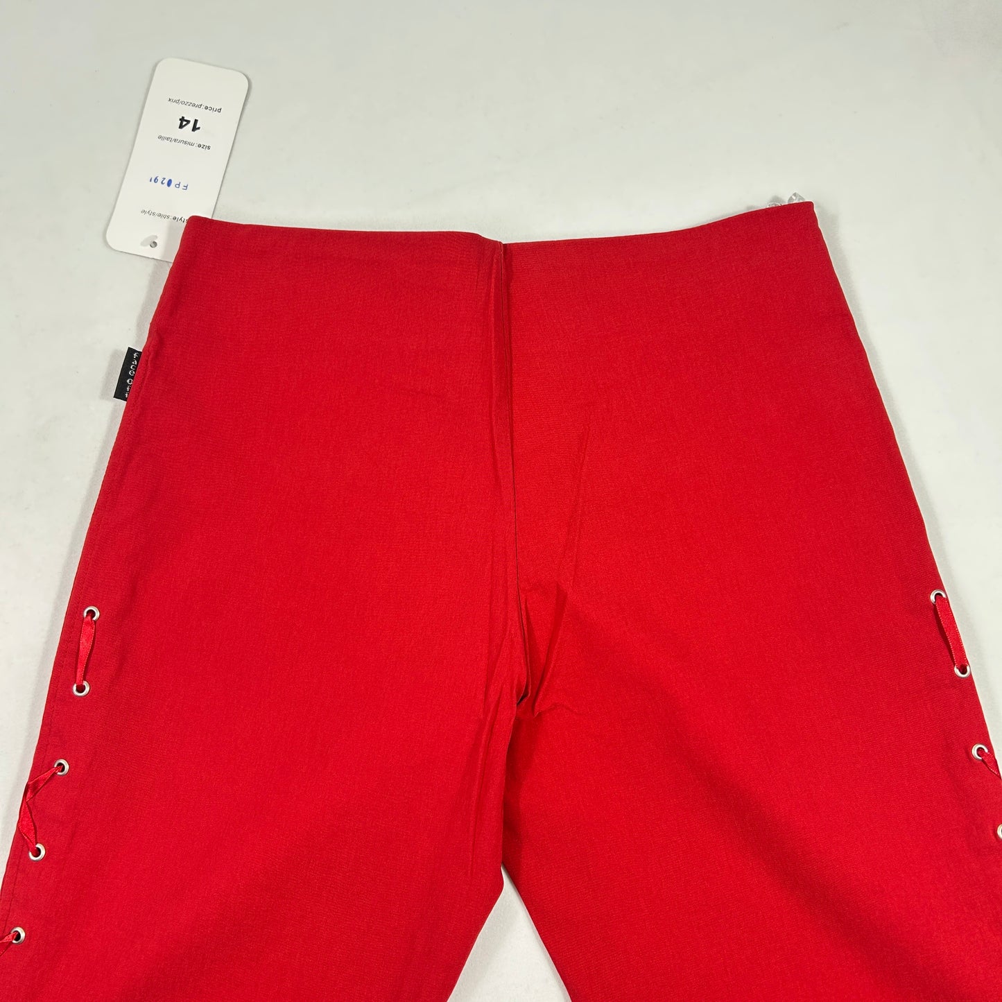 Deadstock Face Off Red Flared Pants - Size M/L