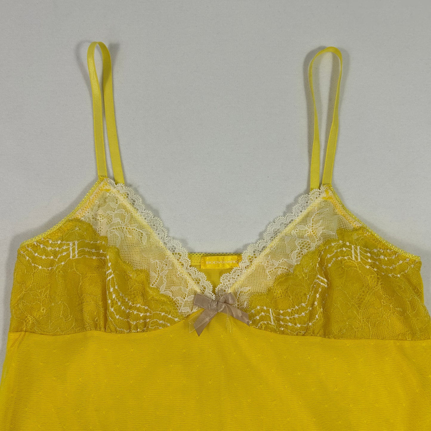 00's Bodyguard Yellow Lace Camisole - Size S/M
