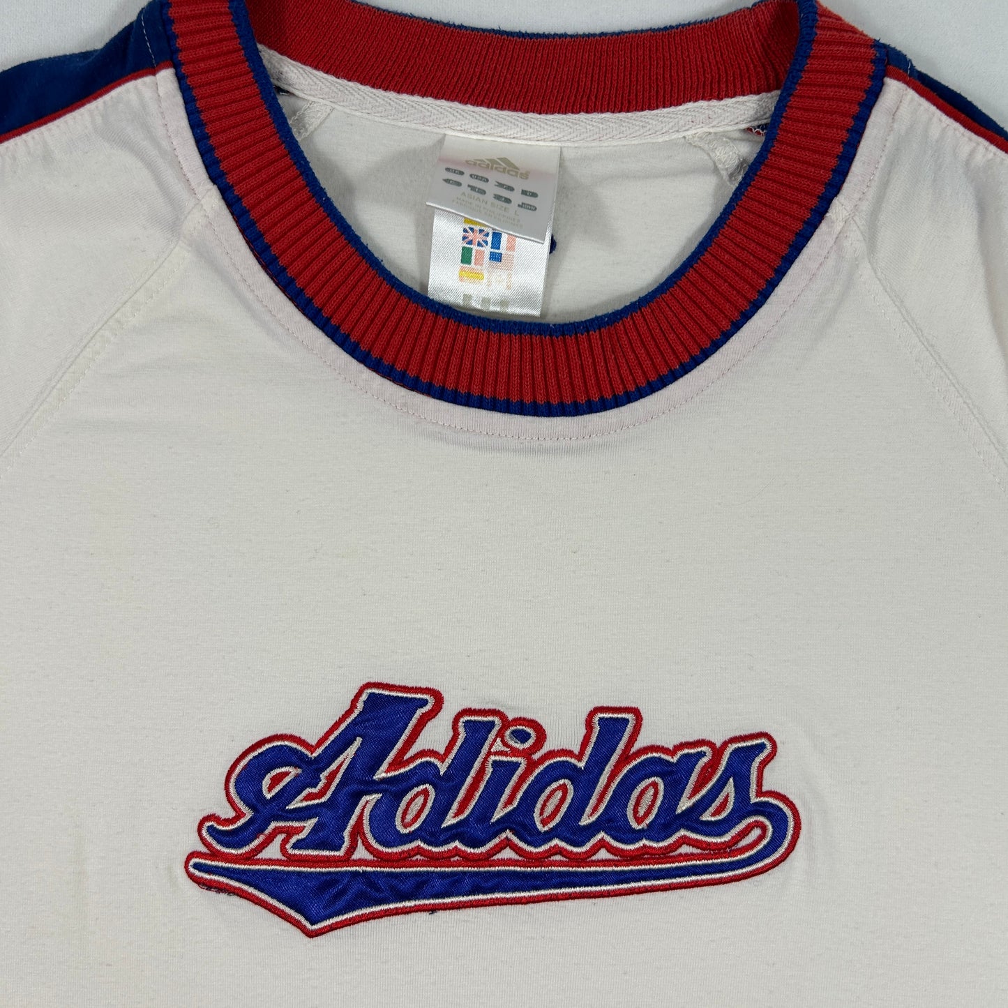 Vintage White Adidas Babytee - Size S