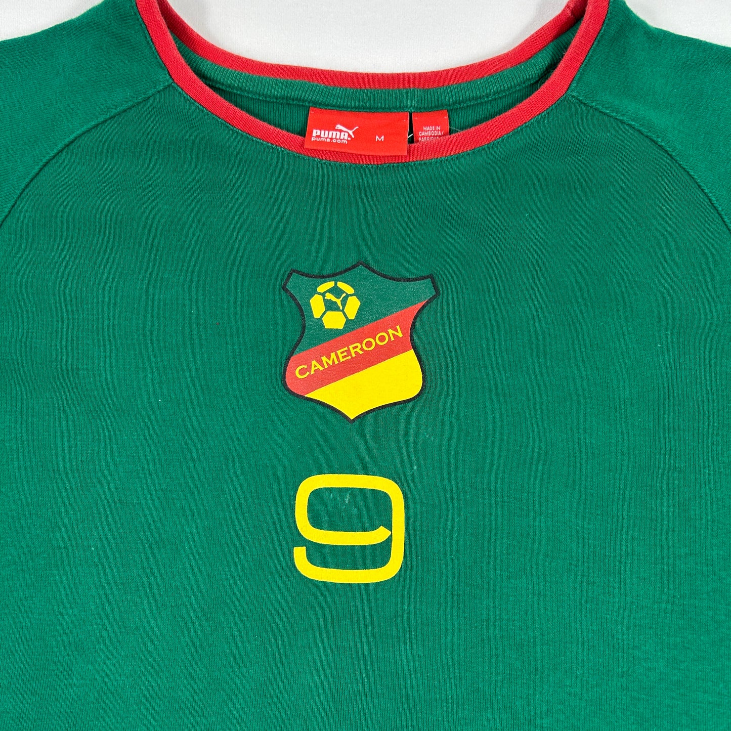 00's Green Puma '9' Cameroon Babytee - Size S