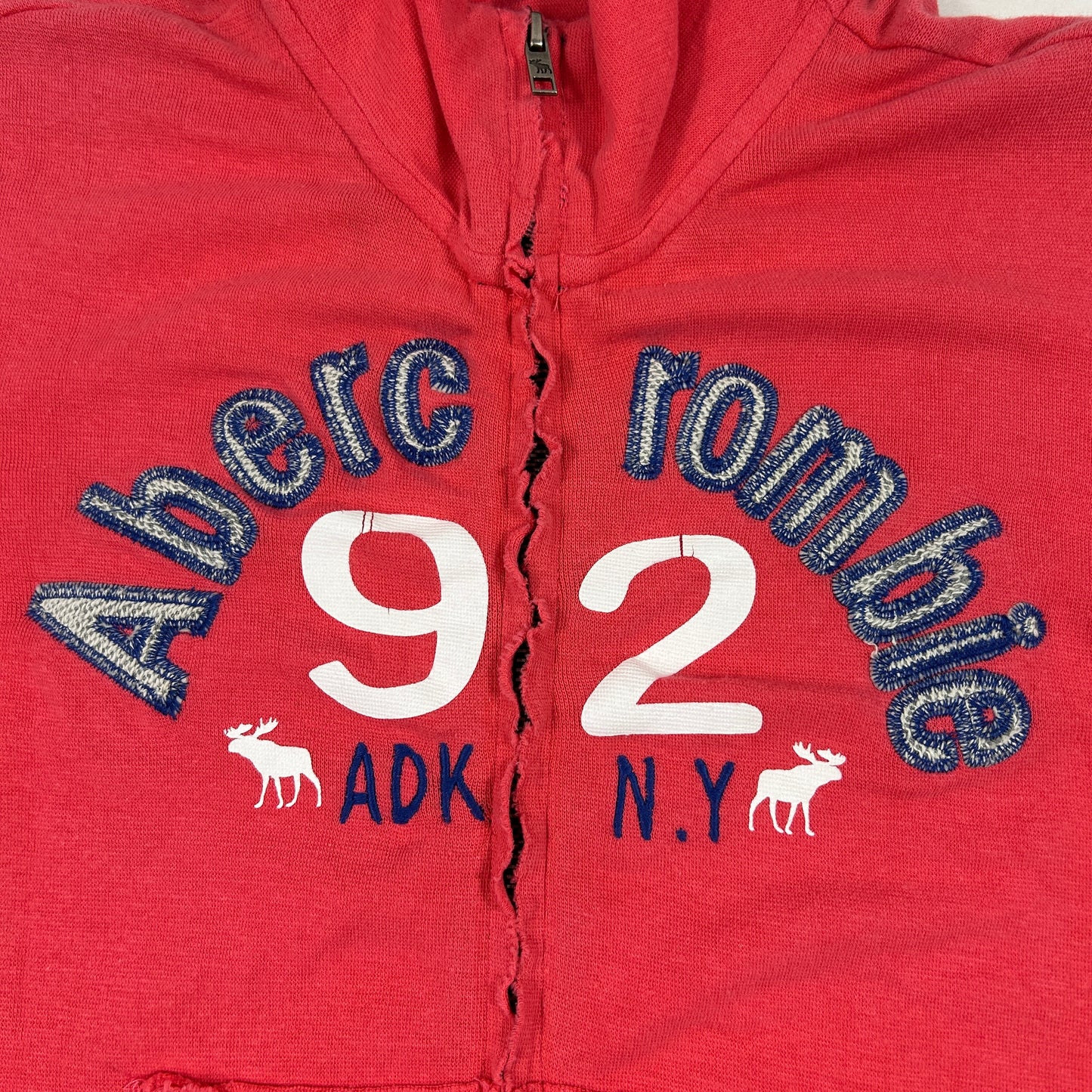 Pink Abercrombie Zip Up Jacket - Size XS/S