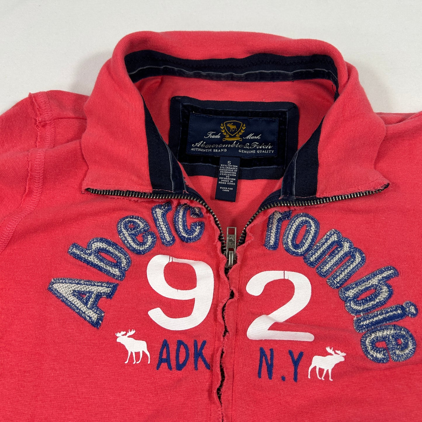 Pink Abercrombie Zip Up Jacket - Size XS/S