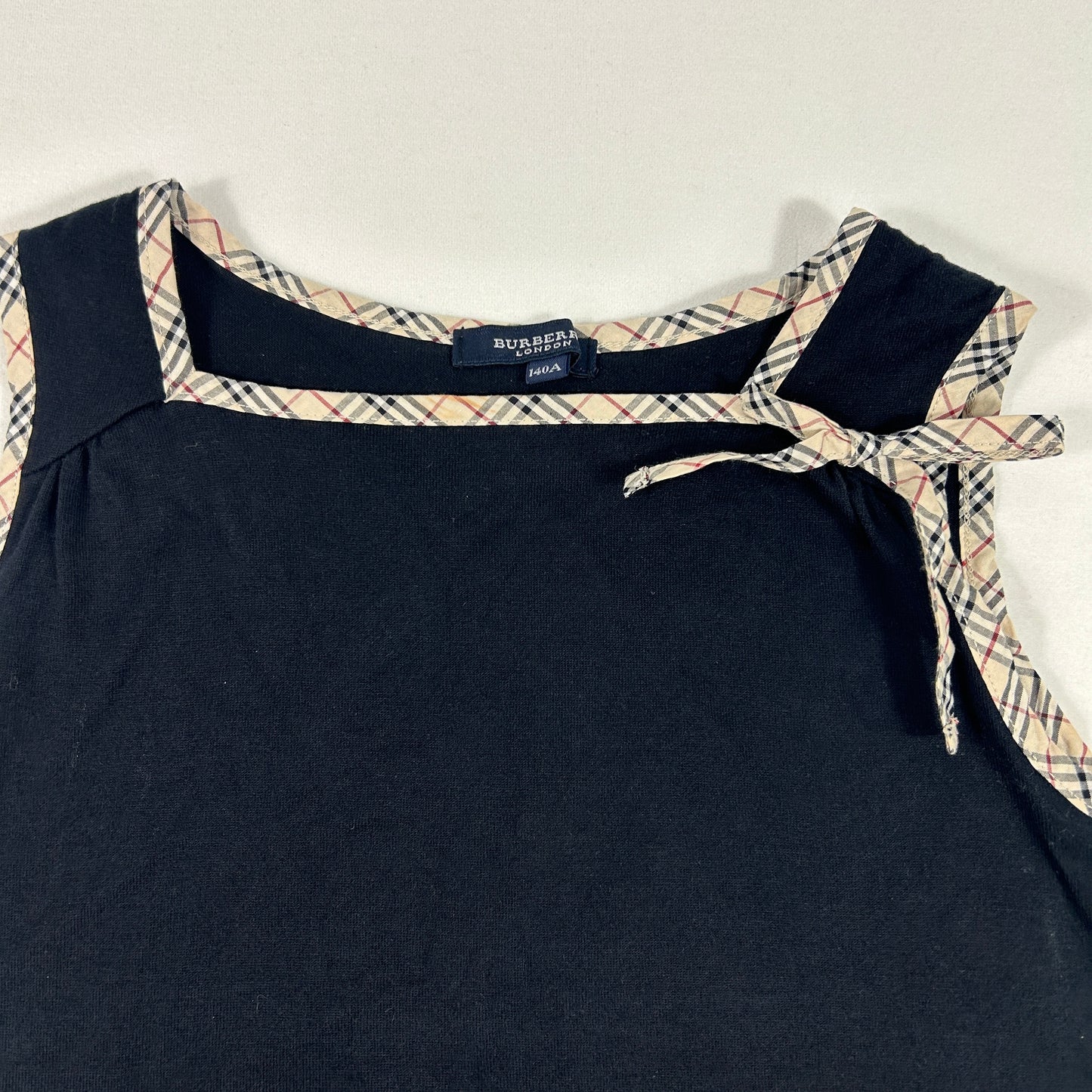 Black Burberry Bow Tank Top - Size XS