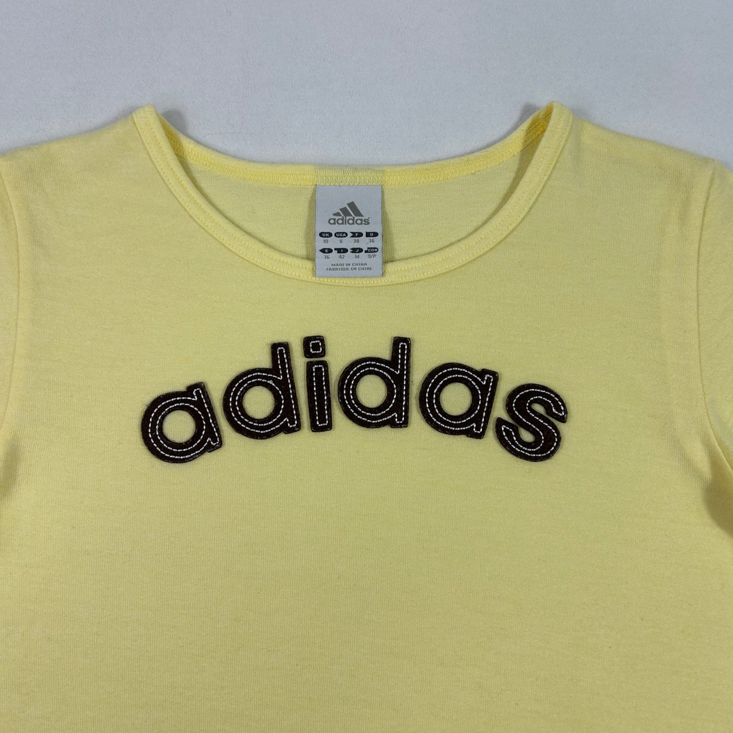 Yellow Adidas Babytee - Size S