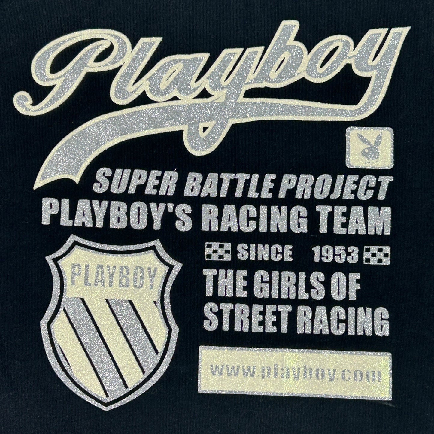Black Playboy Babytee - Size XS/S