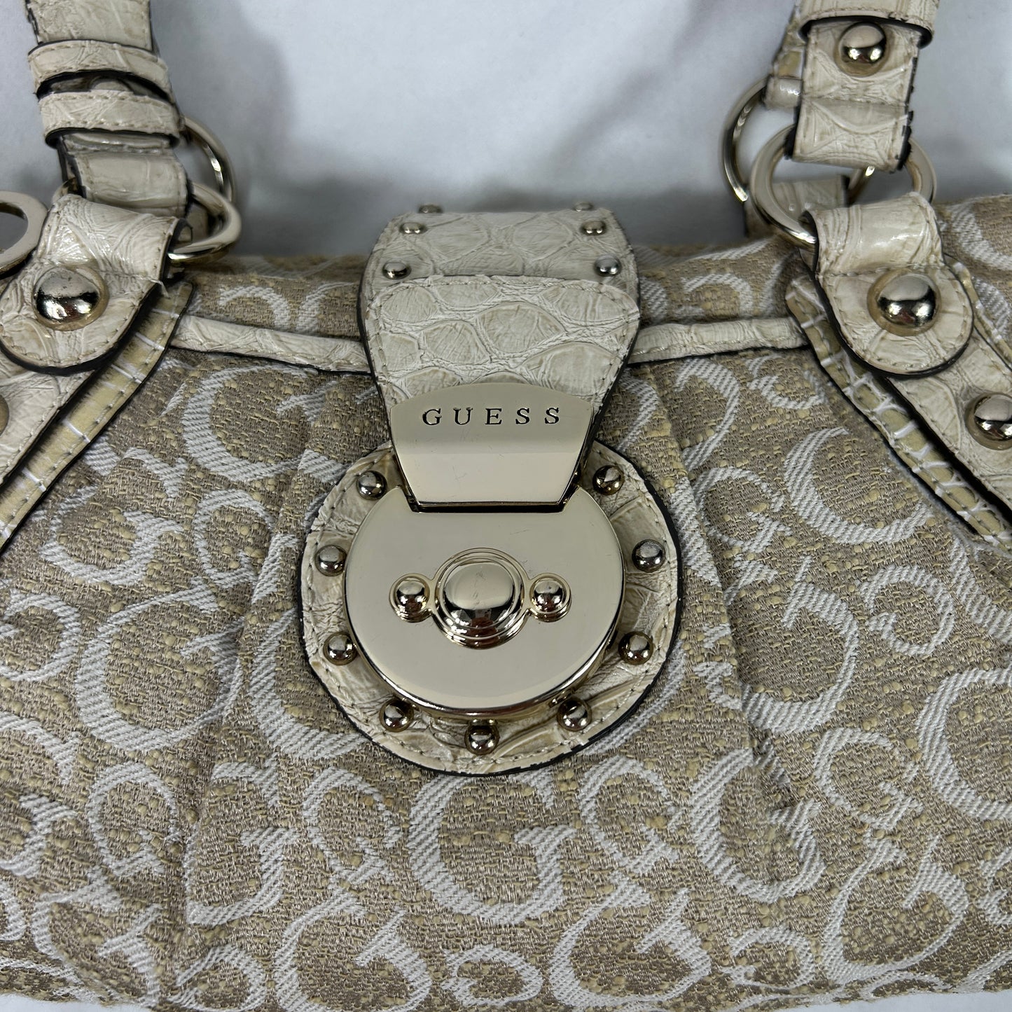 Vintage Cream Guess Shoulder Bag