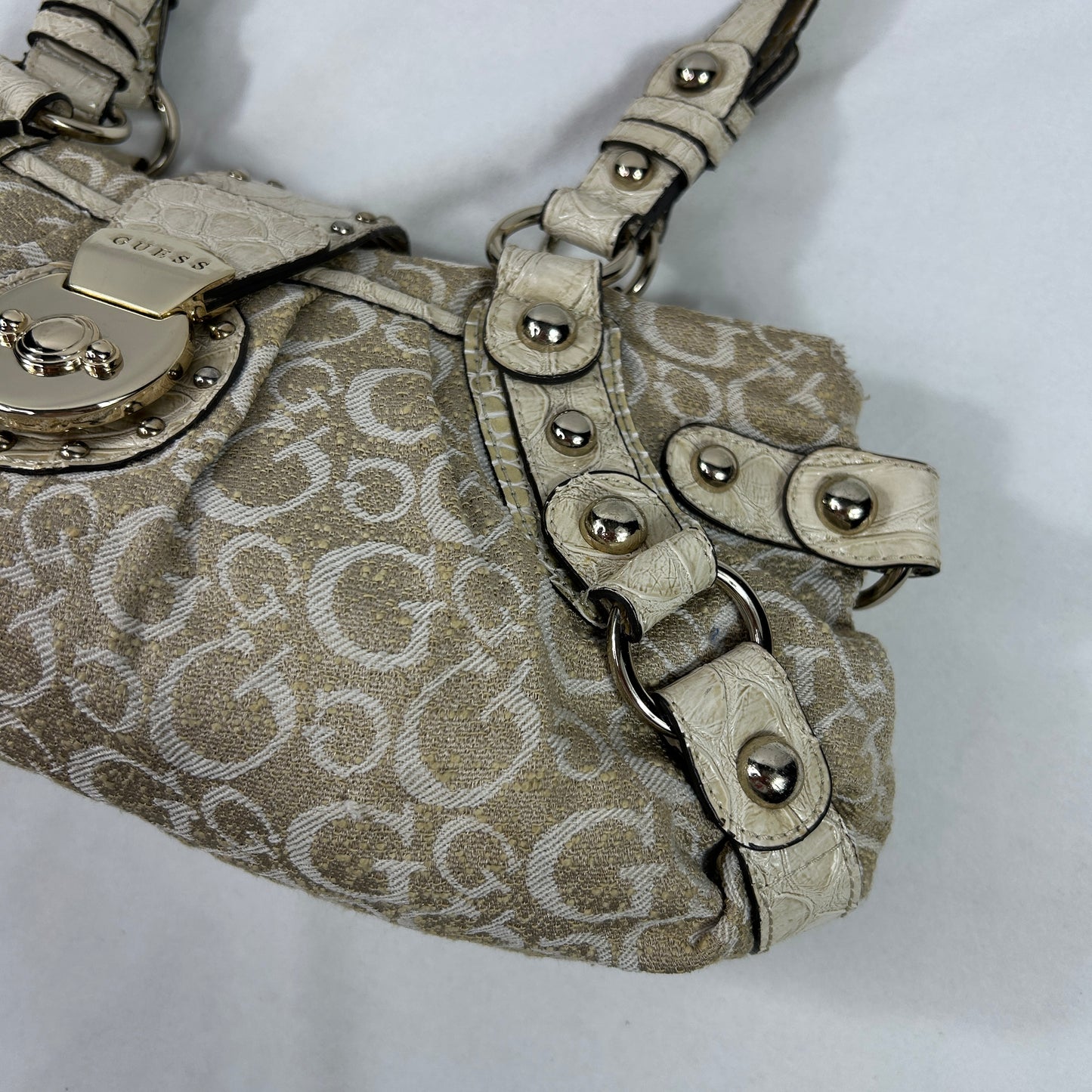 Vintage Cream Guess Shoulder Bag