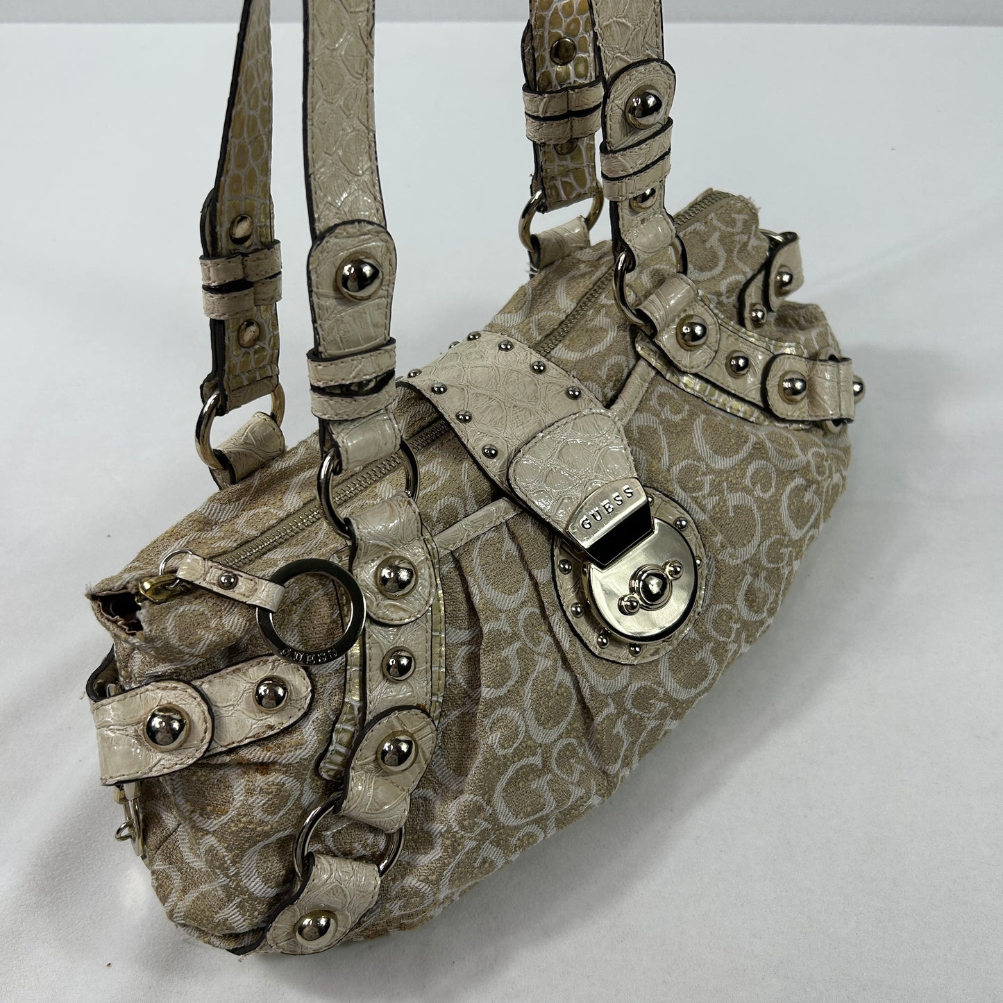 Vintage Cream Guess Shoulder Bag