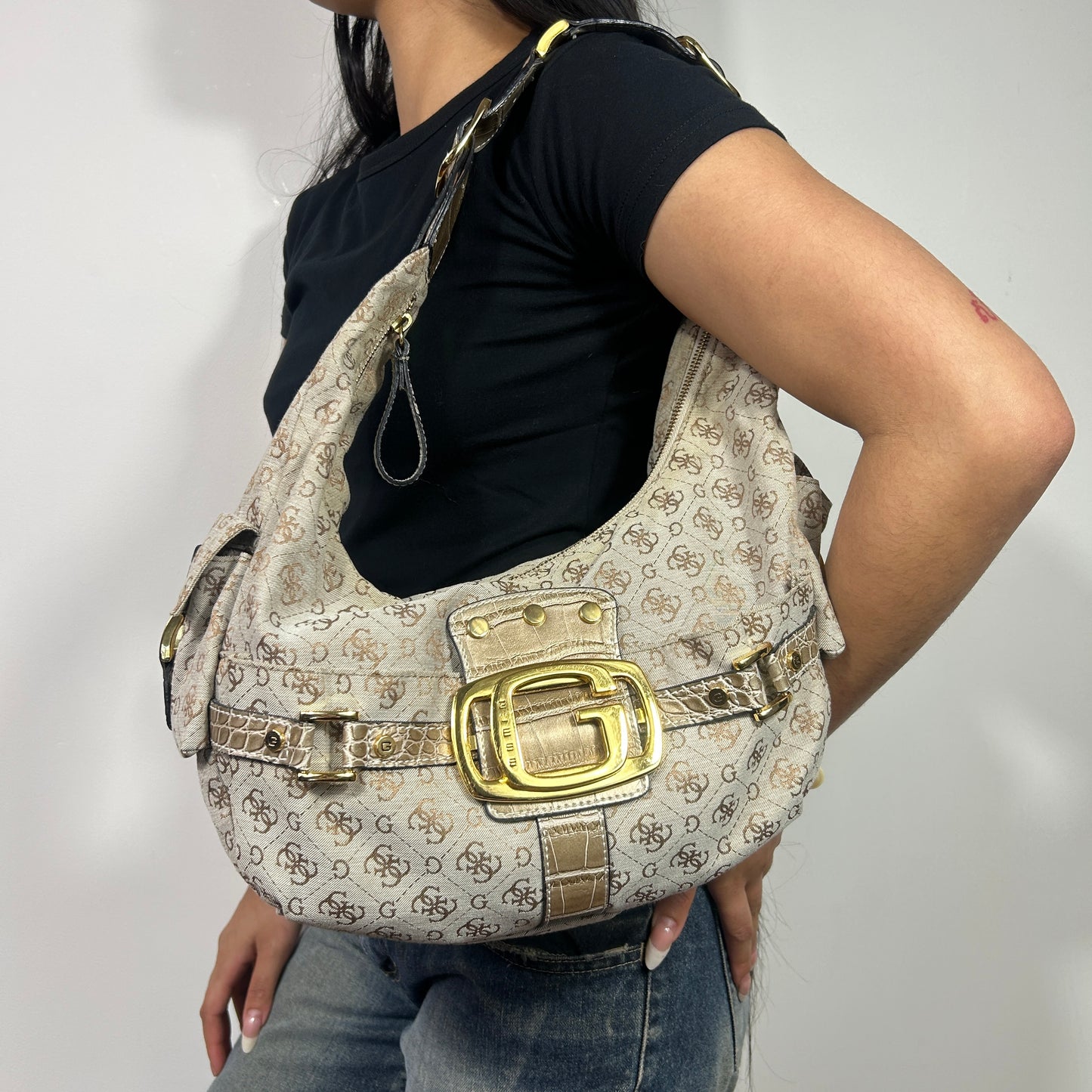 Vintage Guess Hobo Shoulder Bag