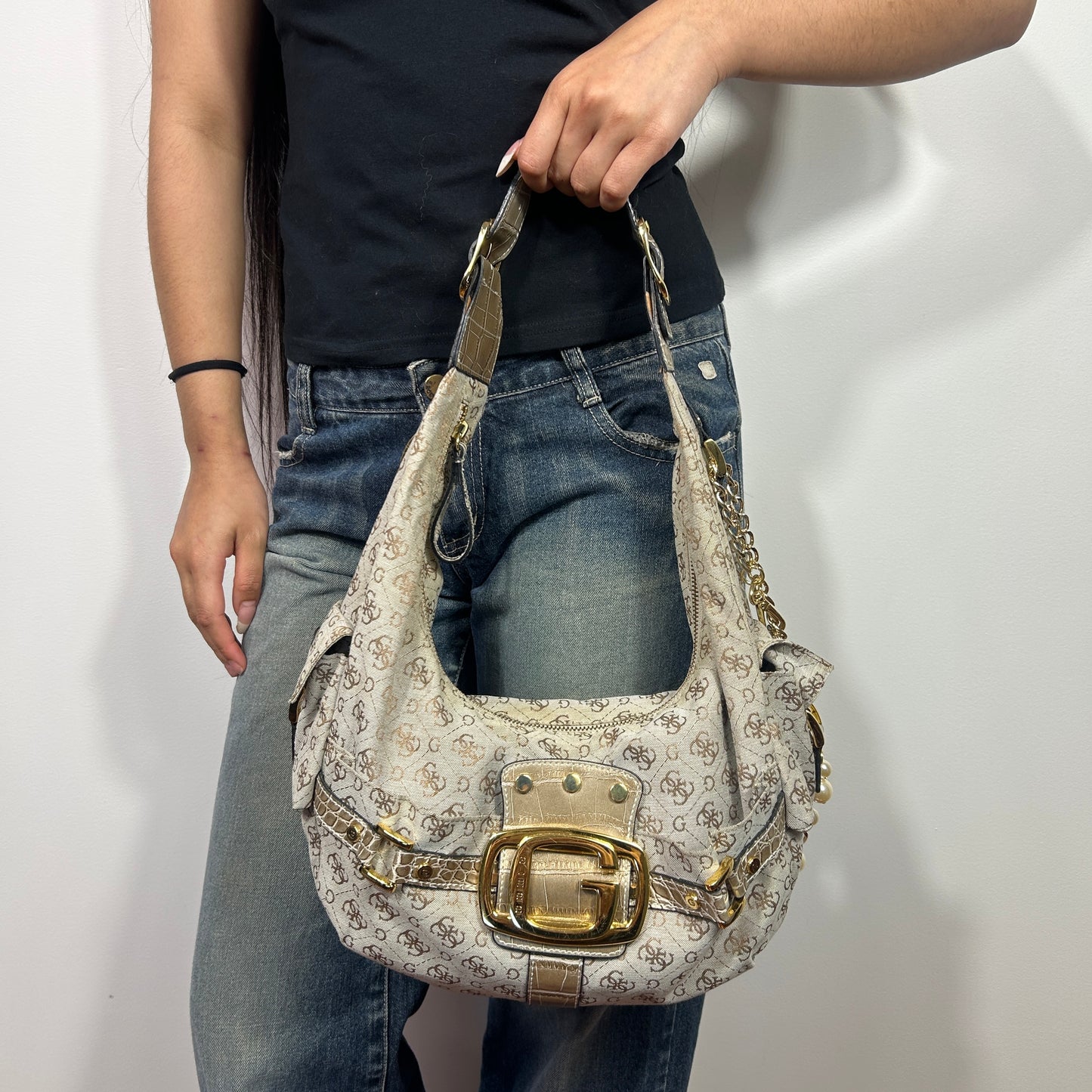 Vintage Guess Hobo Shoulder Bag
