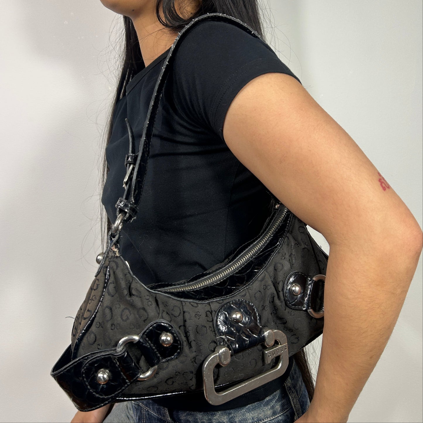 Vintage Baguette Guess Shoulder Bag