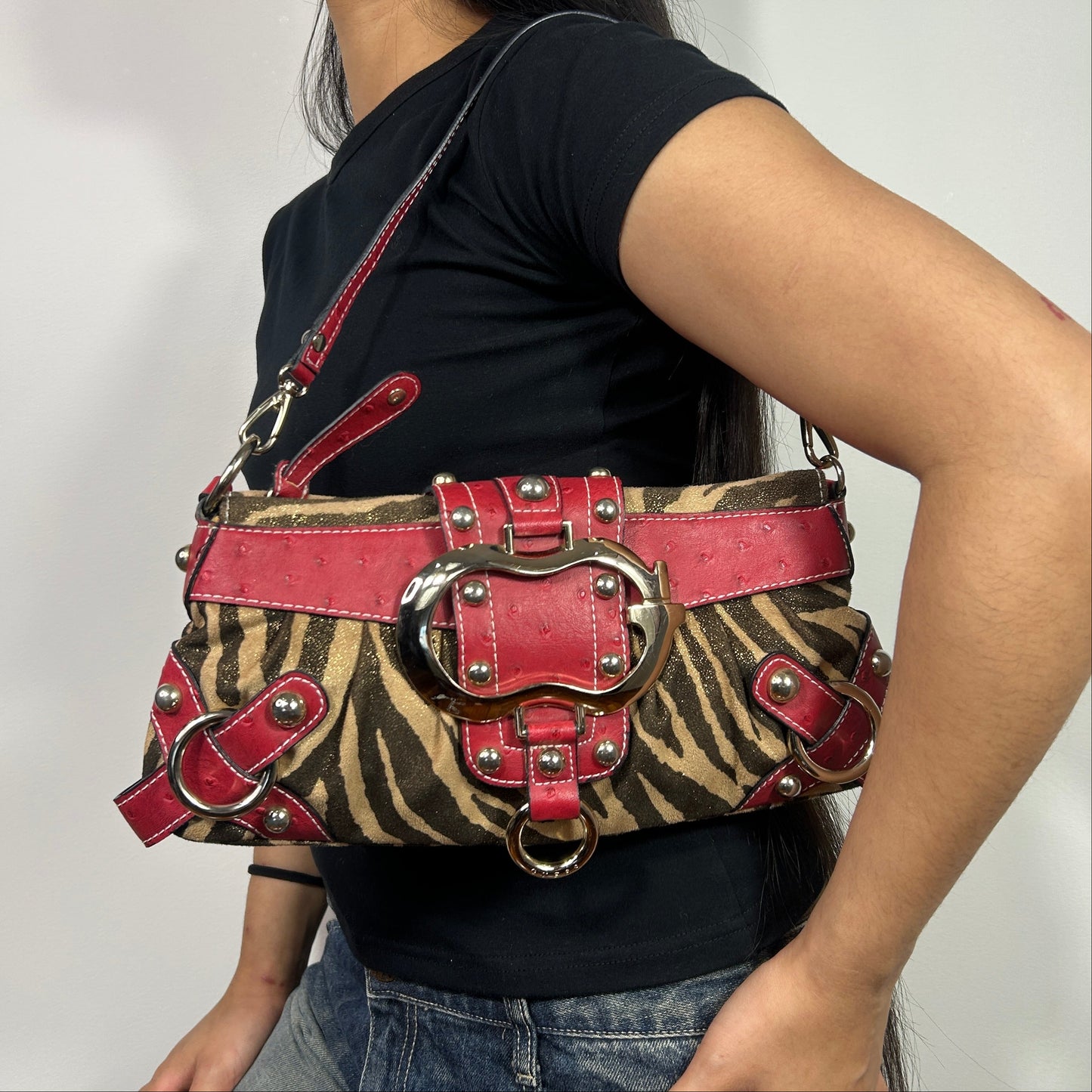 RARE Vintage Animal Print Guess Shoulder Bag