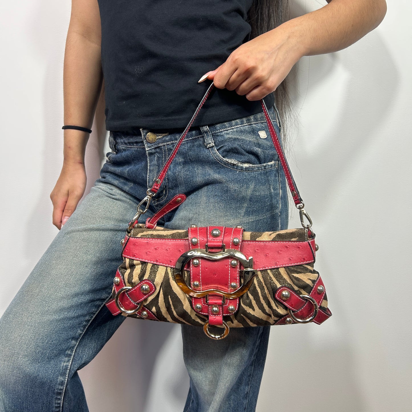 RARE Vintage Animal Print Guess Shoulder Bag