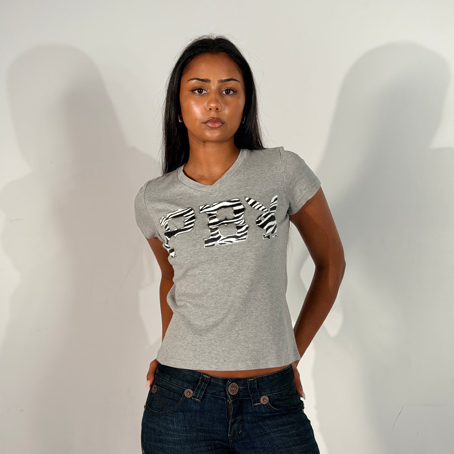 Animal Print Playboy Babytee - Size S