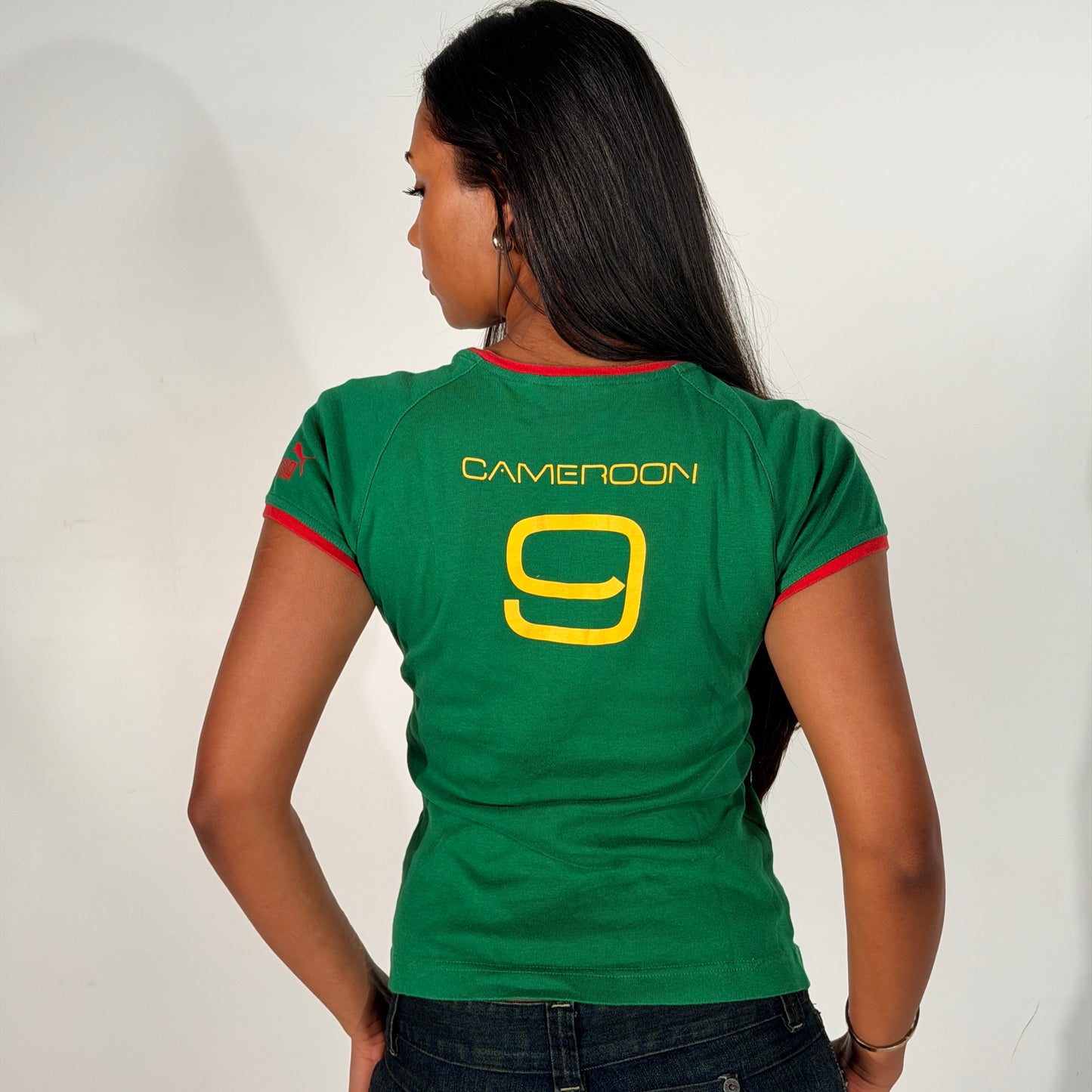 00's Green Puma '9' Cameroon Babytee - Size S