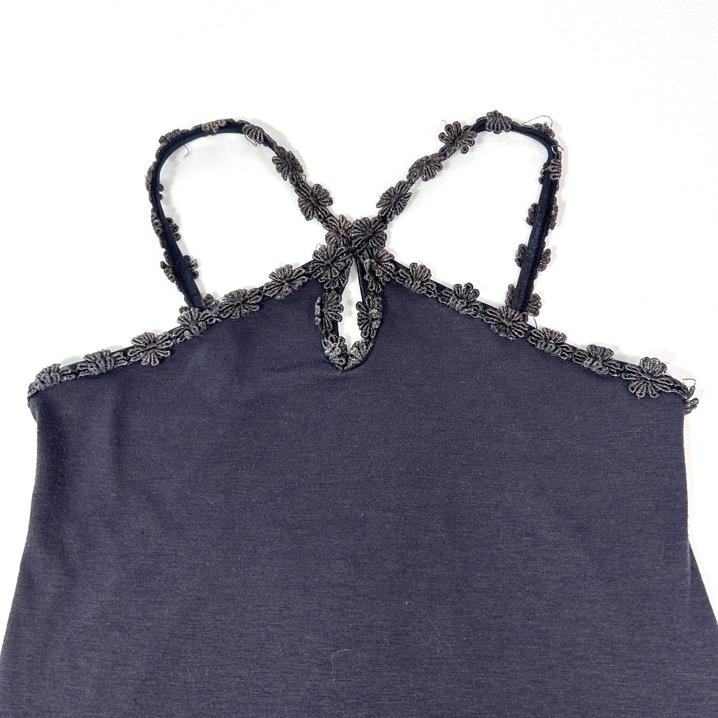 Grey Flower Halter Neck Top - Size XS/S