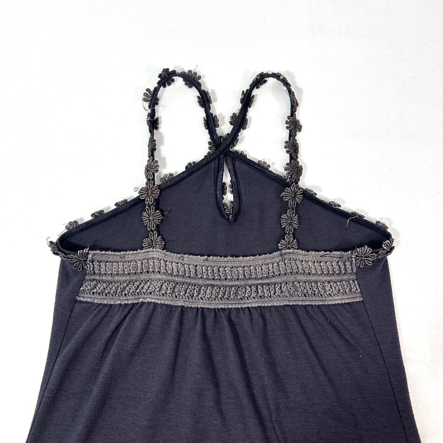 Grey Flower Halter Neck Top - Size XS/S