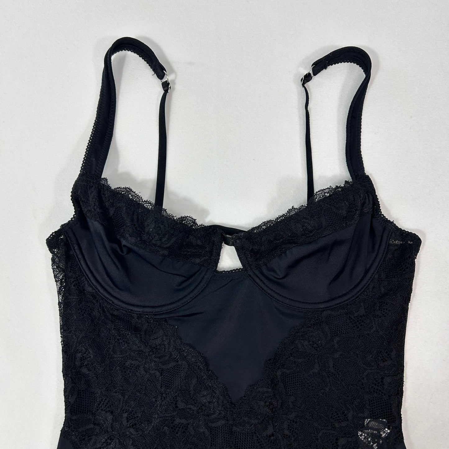 Black Lace Corset Camisole - Size S