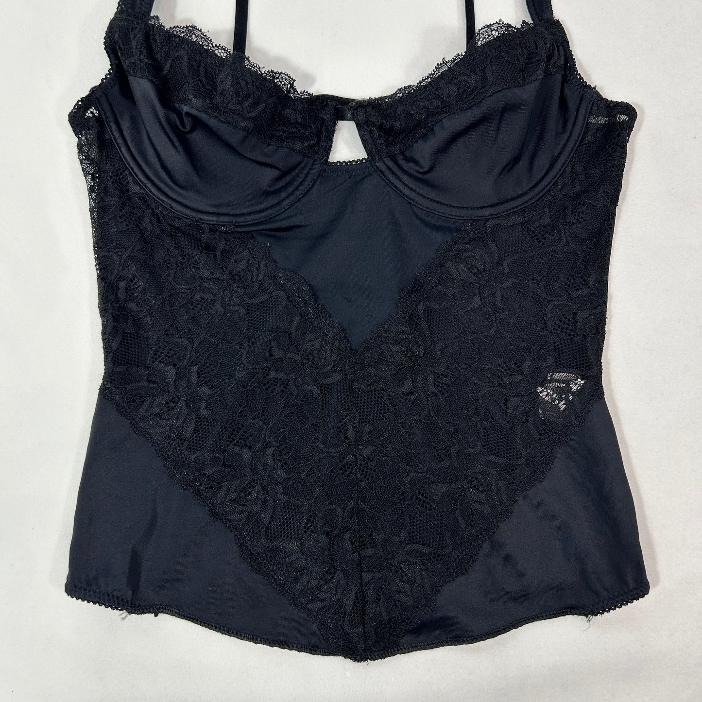 Black Lace Corset Camisole - Size S