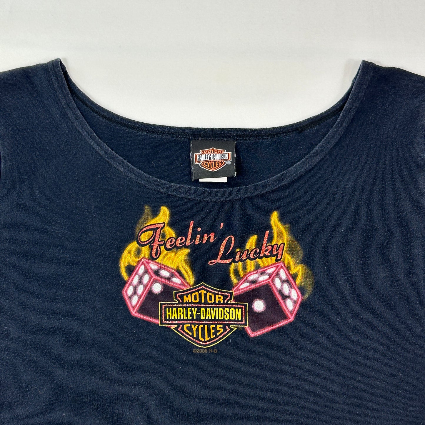 Black Harley Davidson Dice Babytee - Size M/L