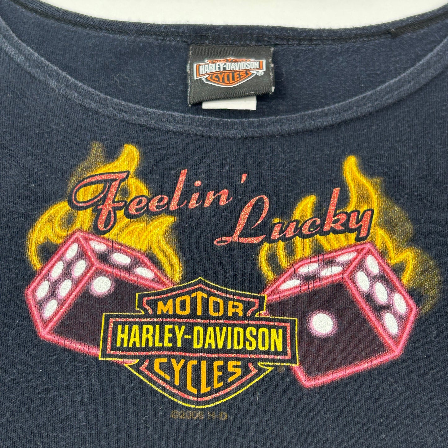 Black Harley Davidson Dice Babytee - Size M/L