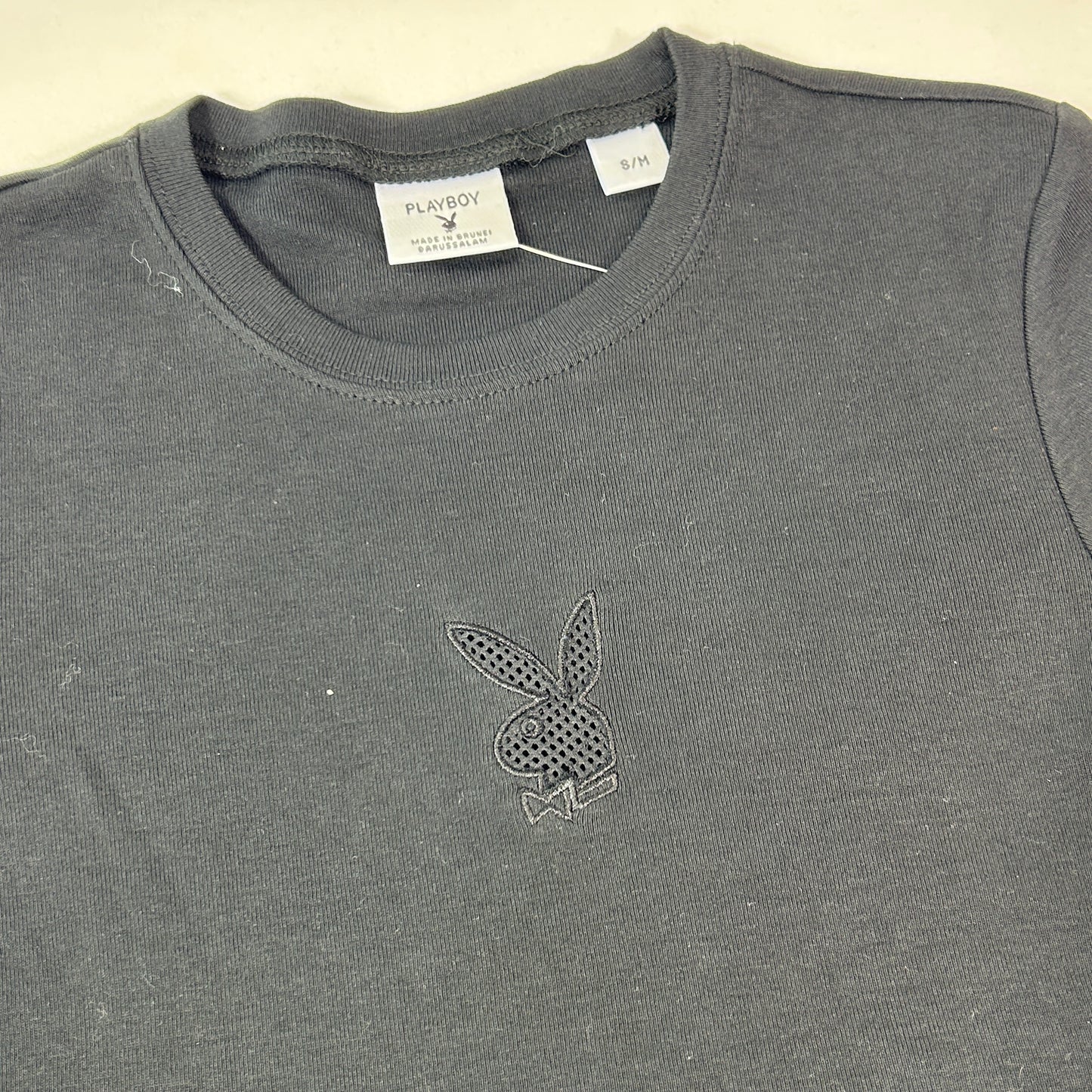 Deadstock Mesh Black Playboy Babytee - Size S
