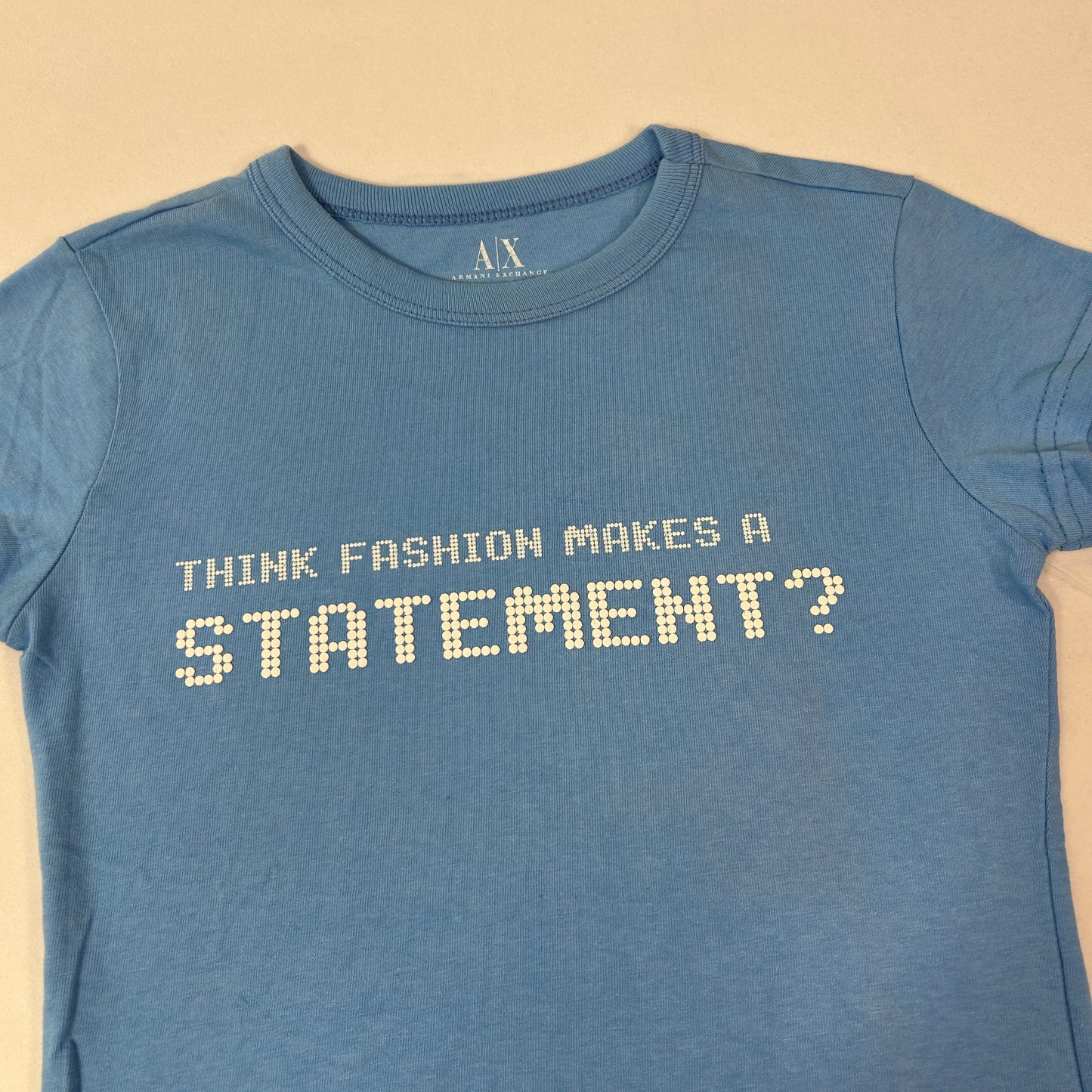 Deadstock Armani Exchange Blue Babytee - Size S