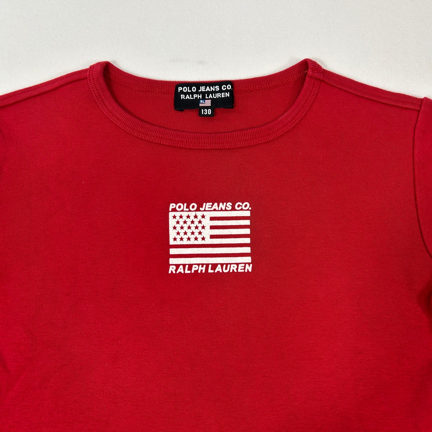 Red Polo Jeans Flag Babytee - Size XS/S