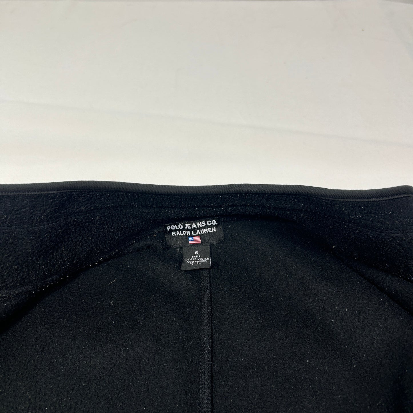 Black Polo Jeans Zip Up Vest - S