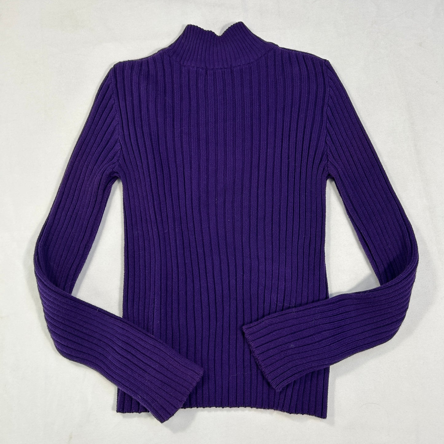 Purple DKNY Jeans 3/4 Zip Sweater - Size S