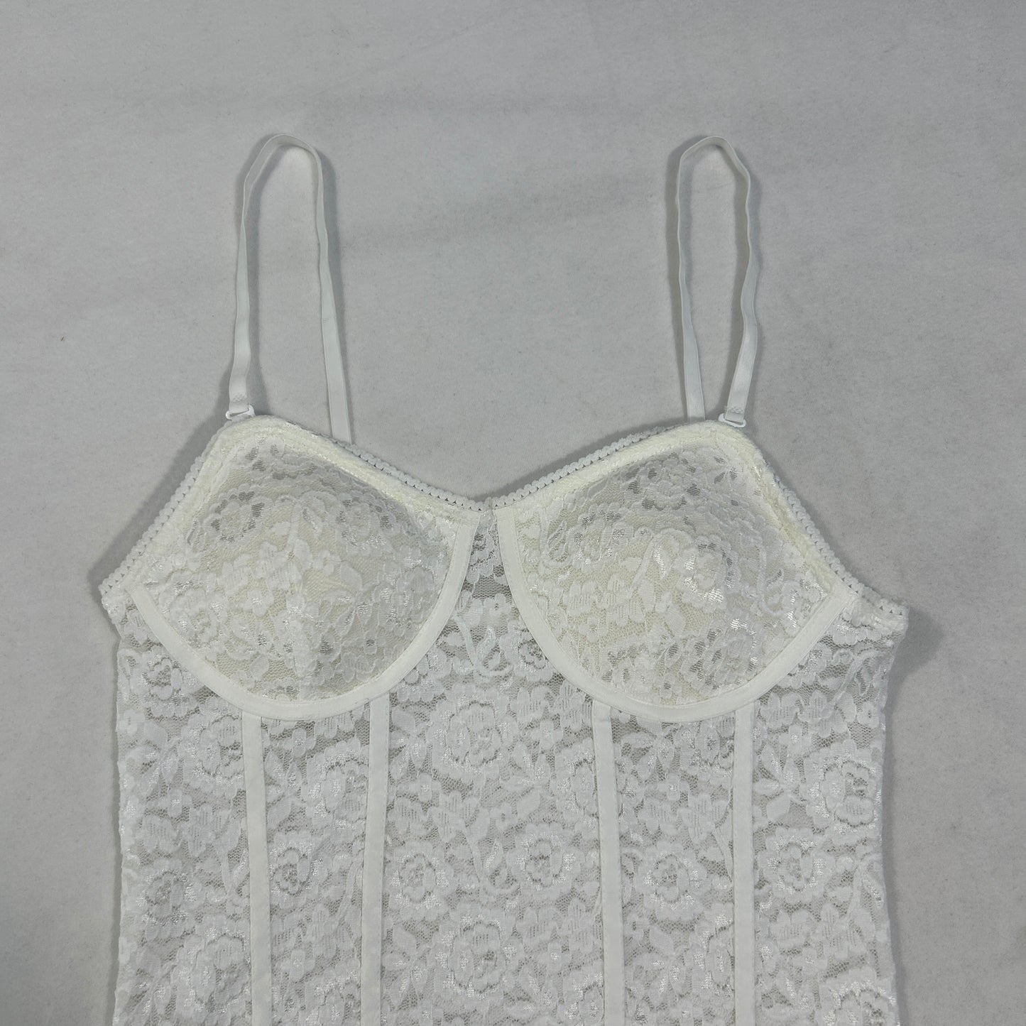 White Lace Sheer Camisole - Size XS