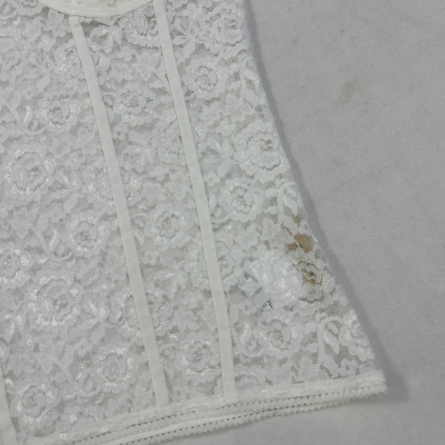 White Lace Sheer Camisole - Size XS