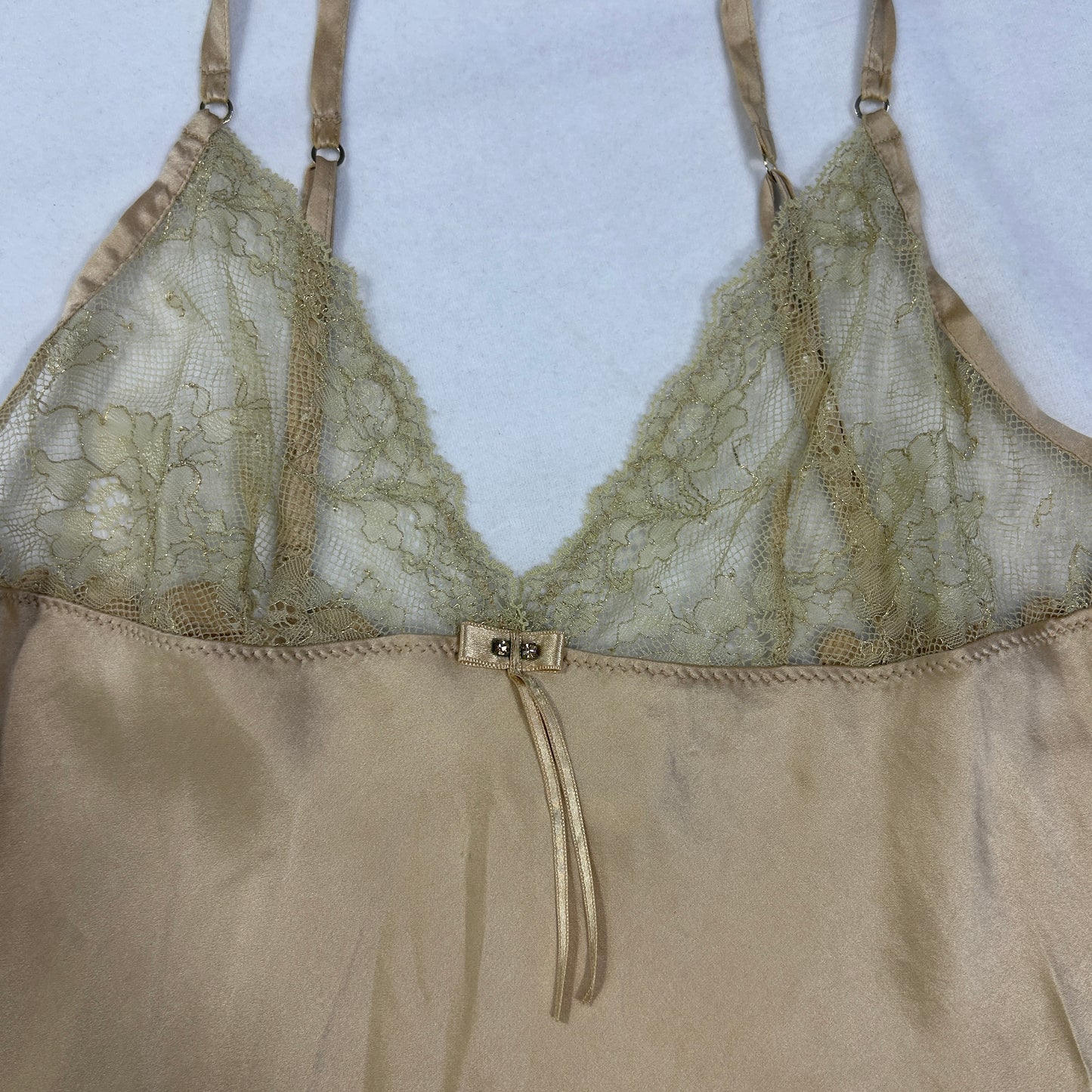 Sheer Lace Bow Camisole - Size XS/S