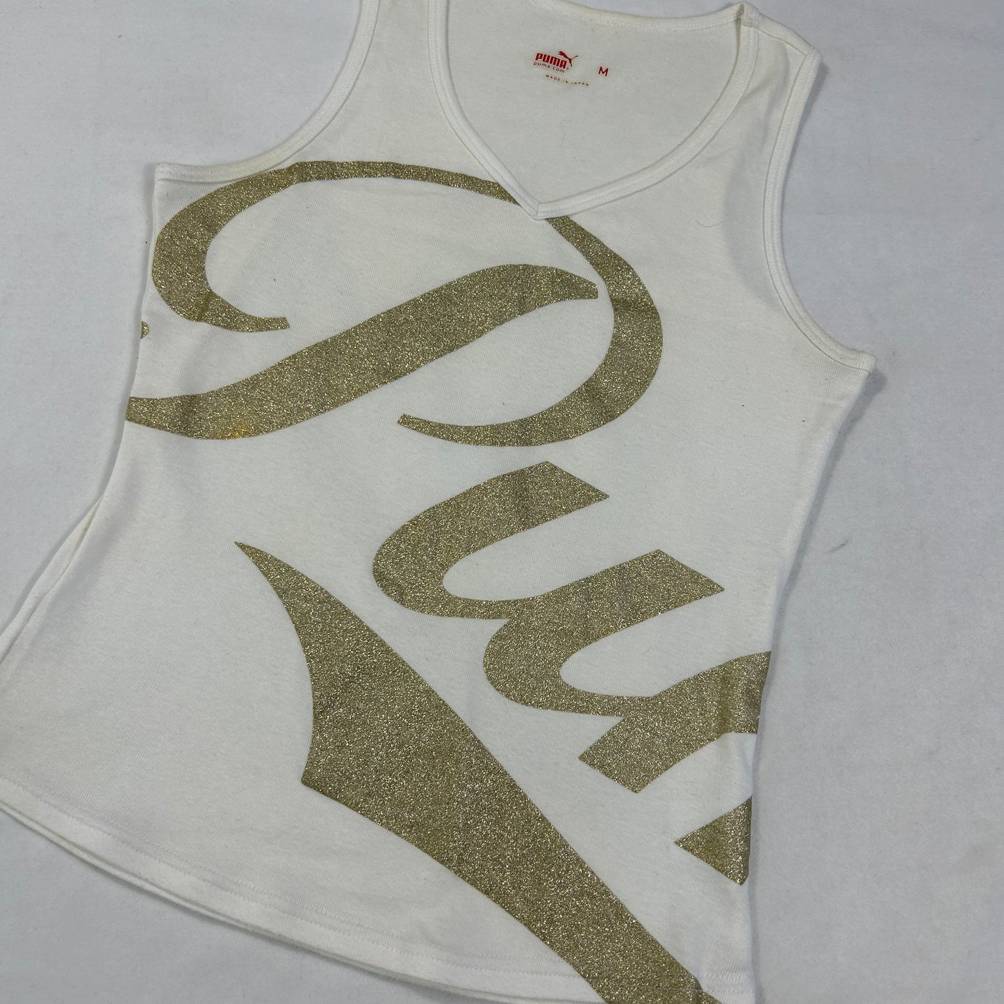 Puma Gold V-Neck Tank Top - Size S