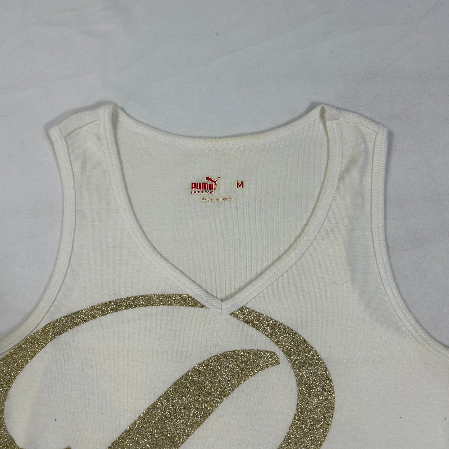 Puma Gold V-Neck Tank Top - Size S