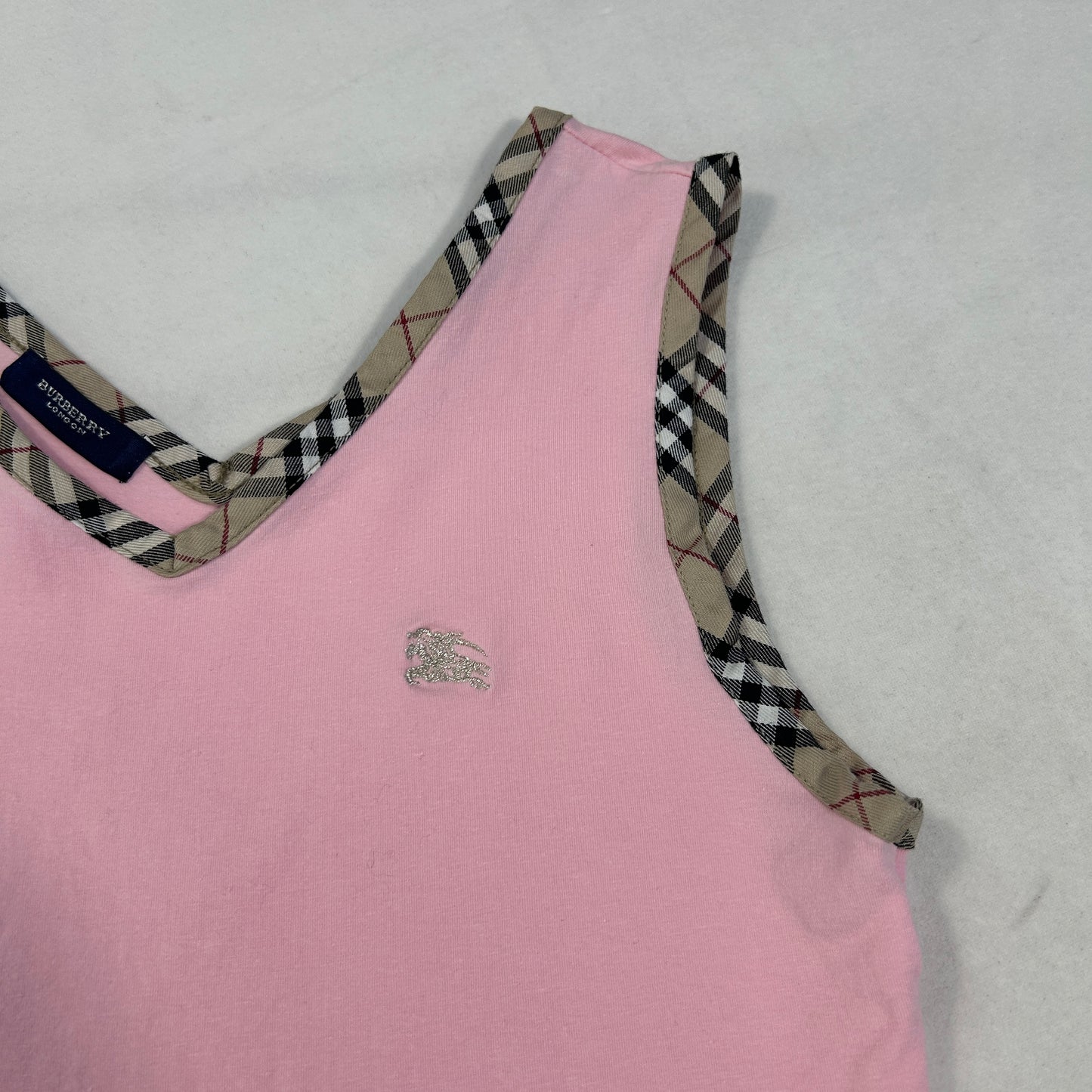 Pink Burberry Nova Tank Top - Size XS
