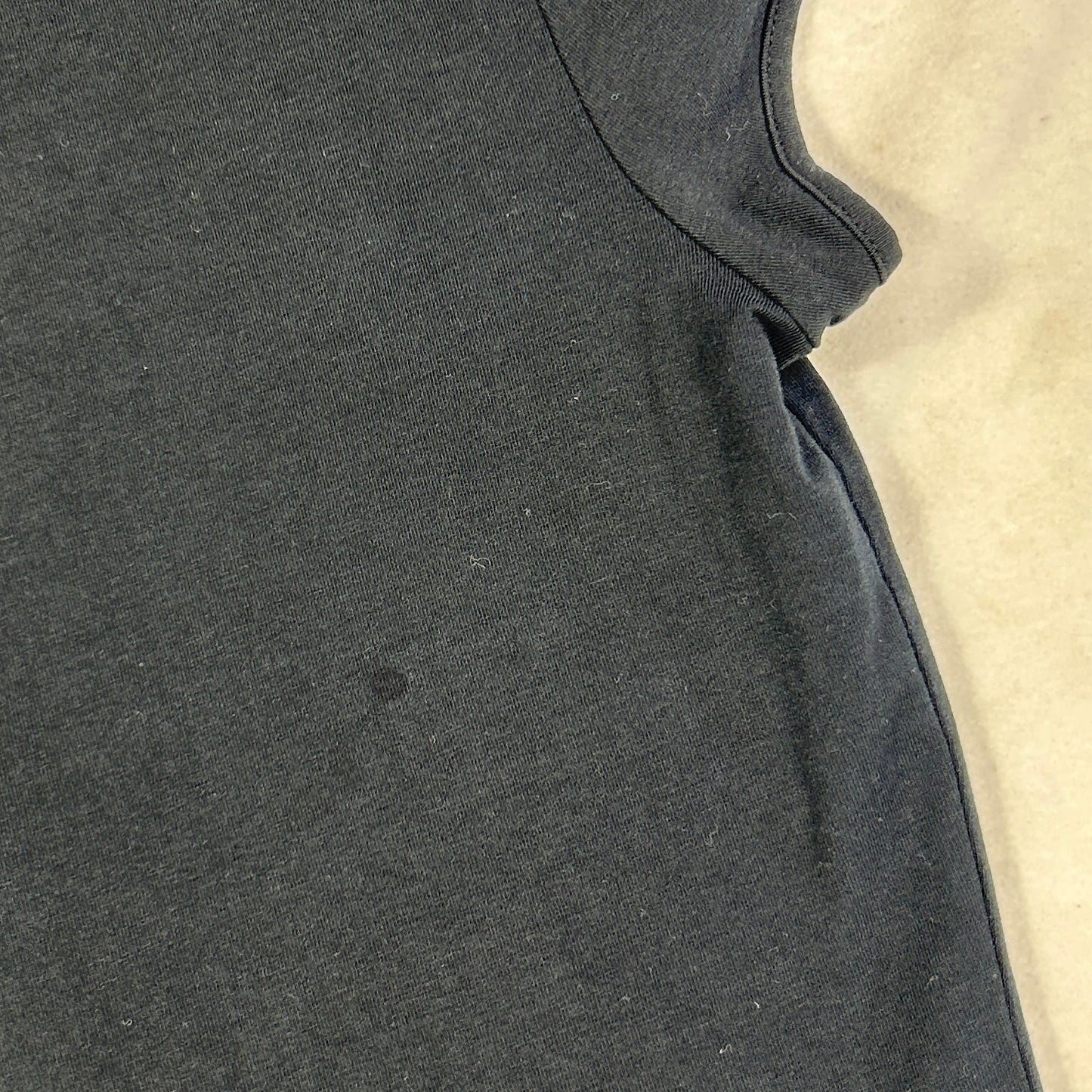 Black Armani Exchange Collar V-Neck Babytee - Size S
